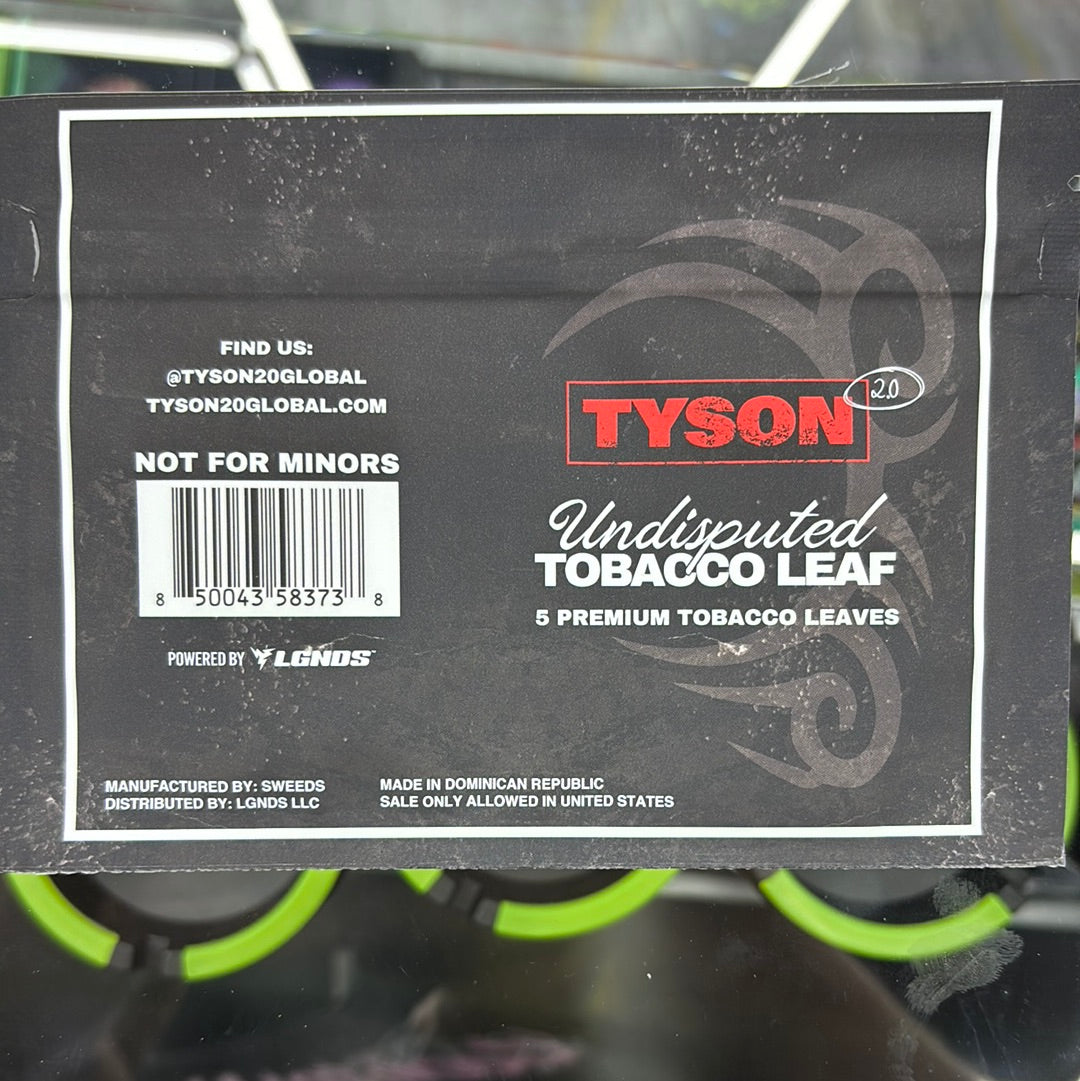 Tyson undisputed, tobacco leaf natural five leaves per pack