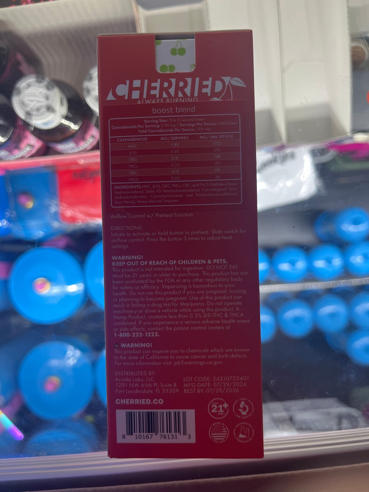 Cherried boost blend 2g dispo banana runtz sativa