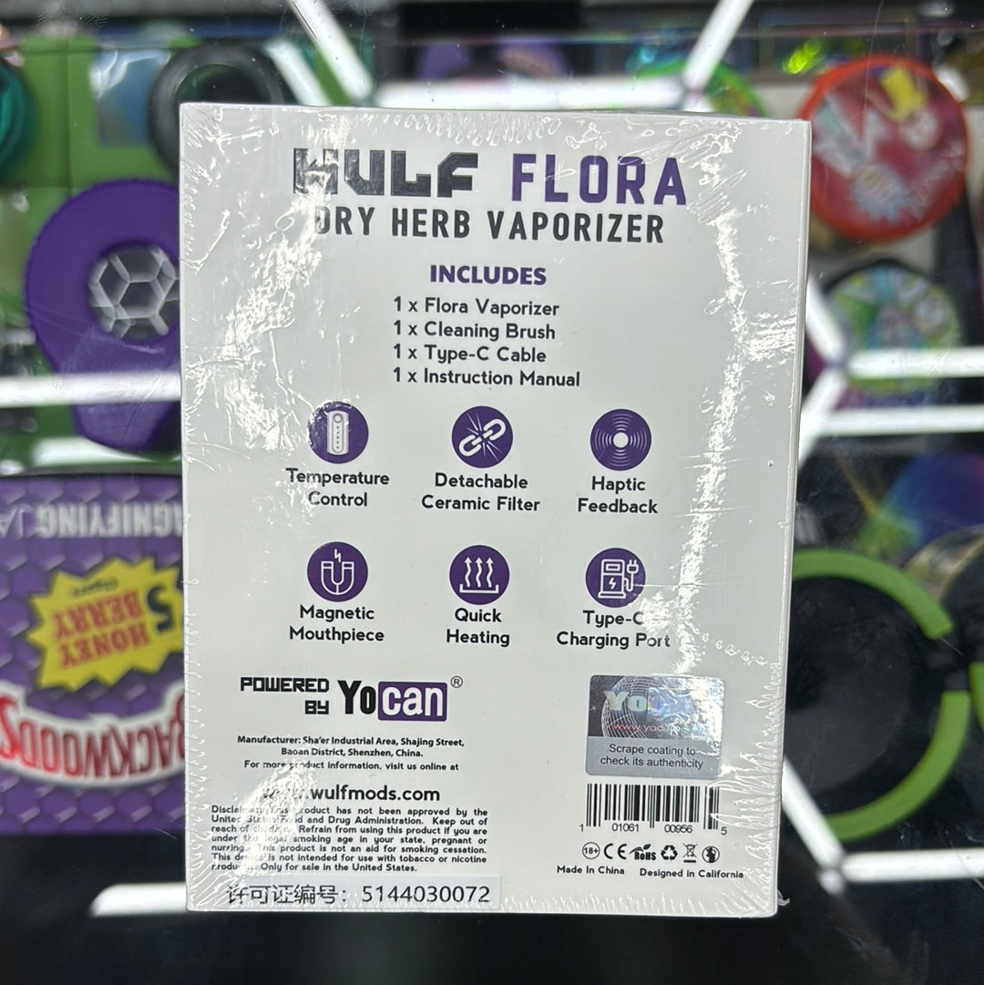 Yocan wulf flora dry herb, vaporizer, limited edition purple, with black spots