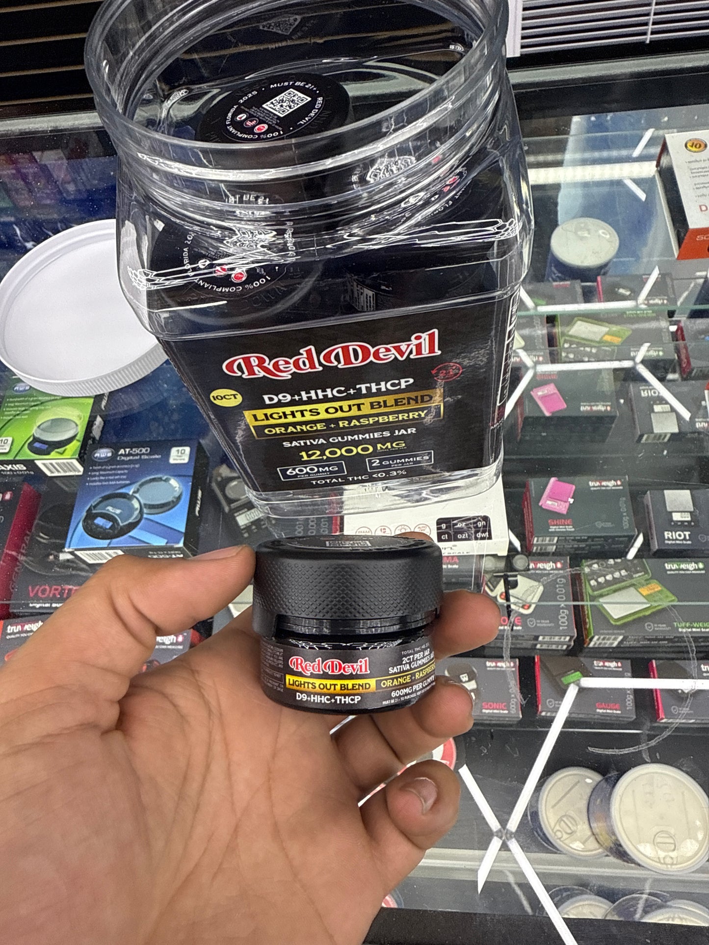 Red devil lights out blend 12,000mg orange raspberry