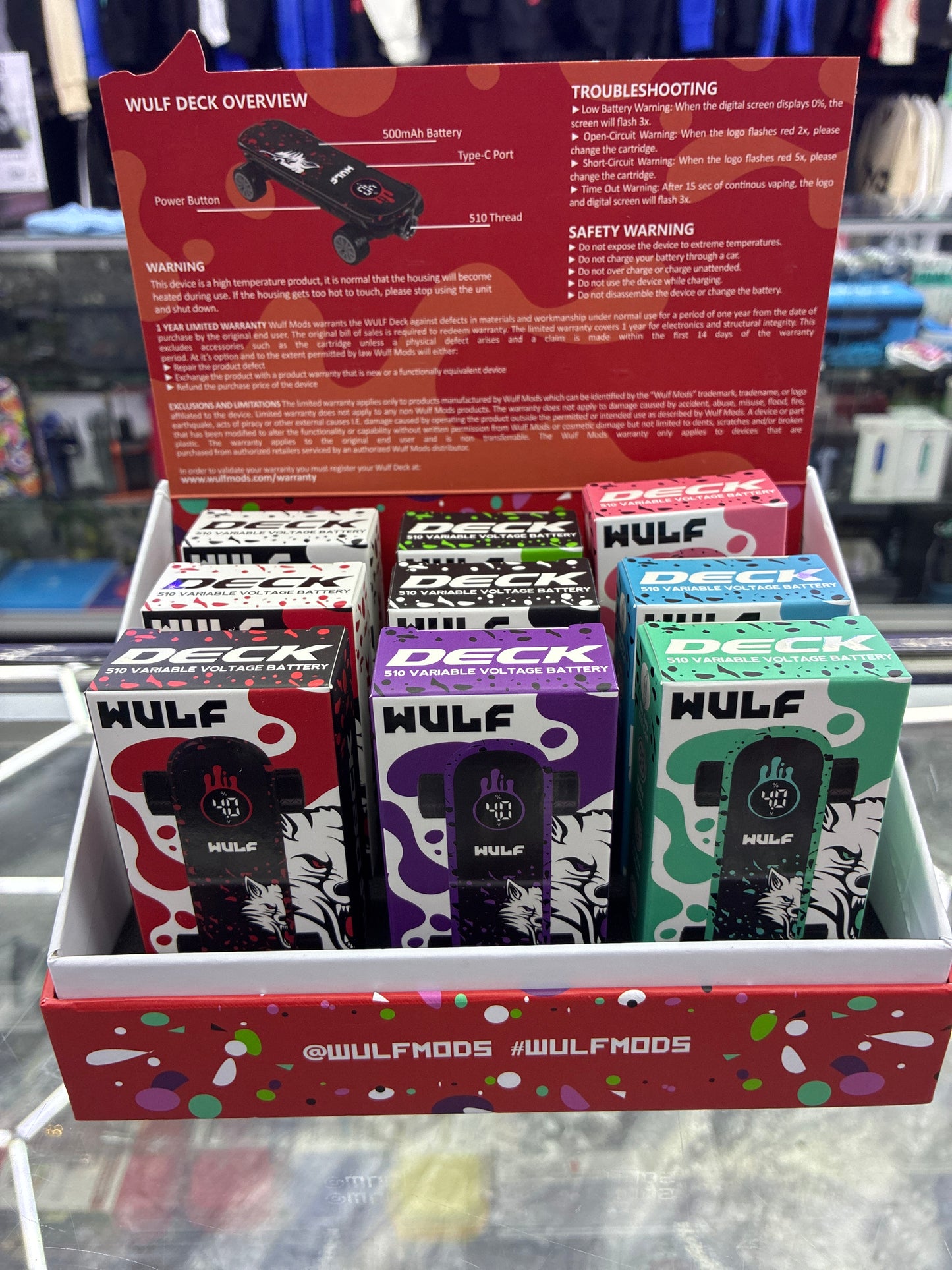 WULF MODS DECK SKATEBOARD VOLTAGE BATTERY