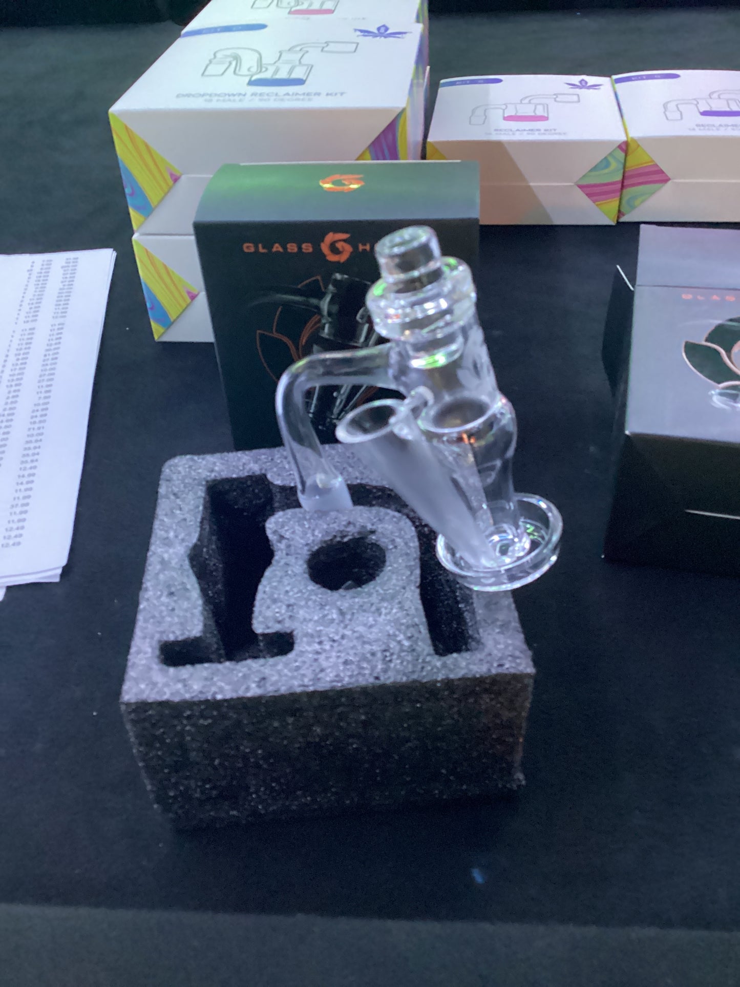 Glass house funnel side banger 14mm-90” male