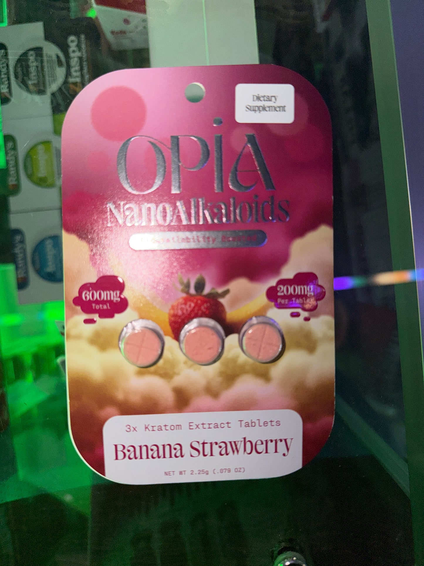 Opia nano alkaloids bioavailability boosted 200mg x 3ct banana strawberry