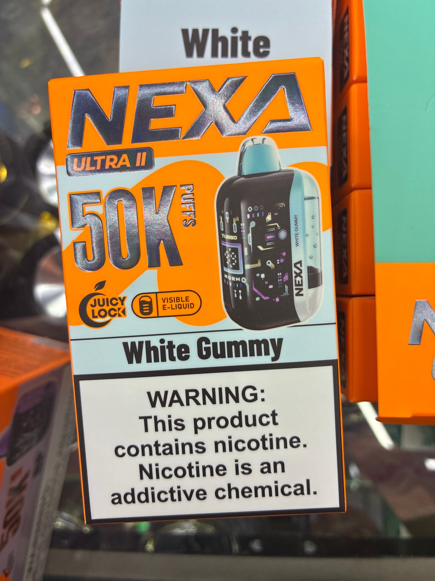 Nexa ultra II 50k puffs white gummy