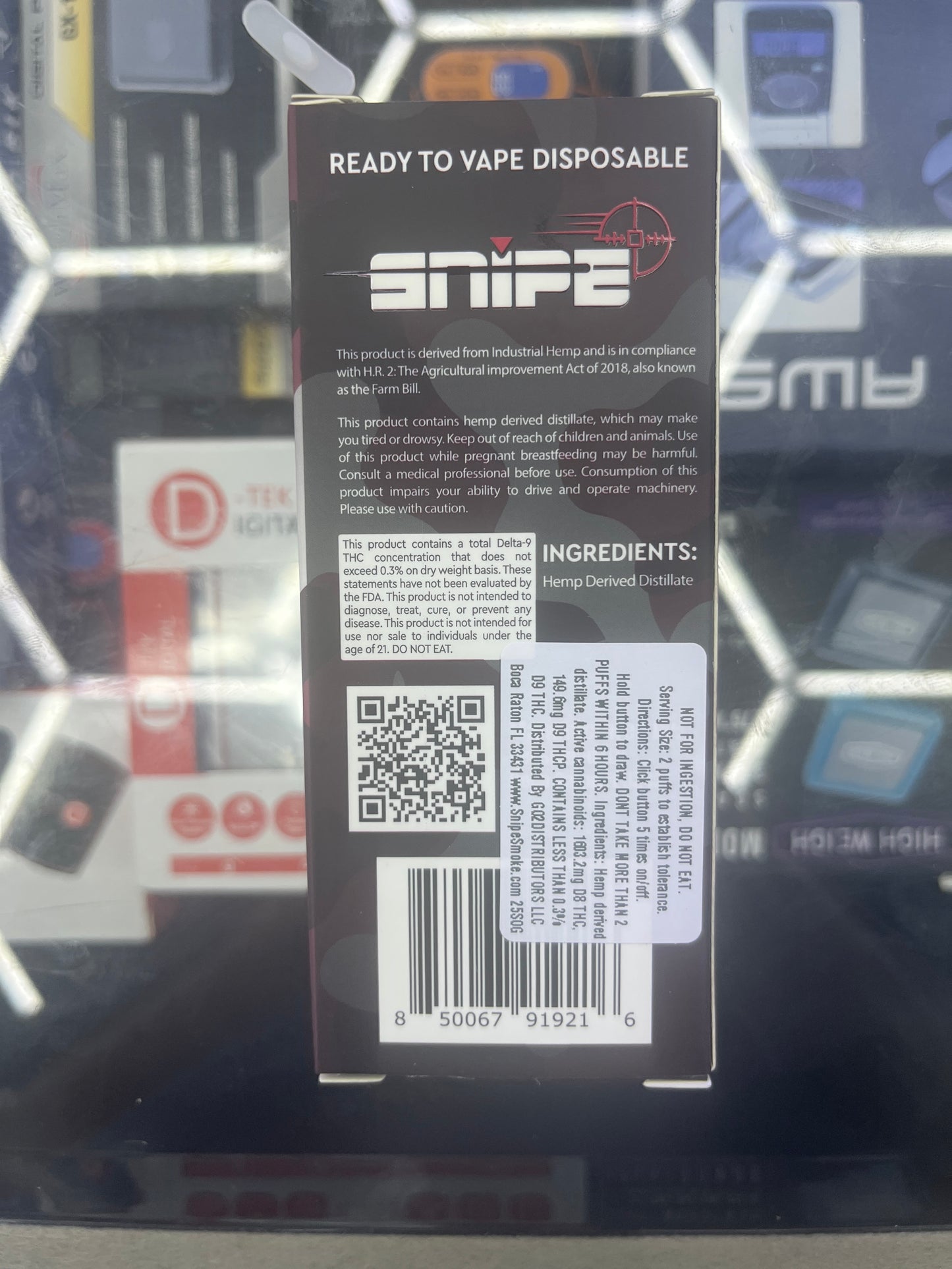 Snipe explosive blend 2.5g vape sniper og indica