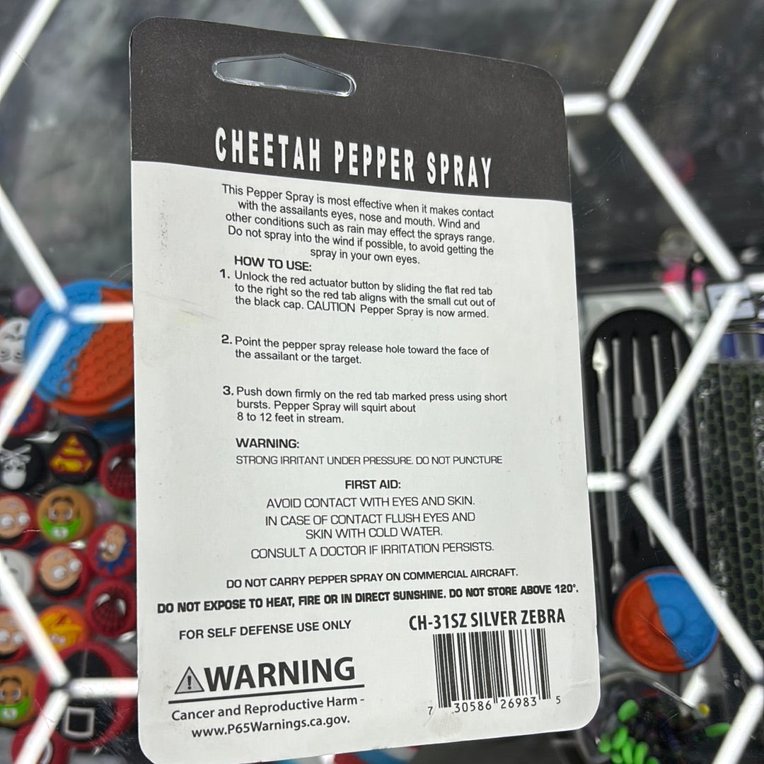 Pepper spray zebra
