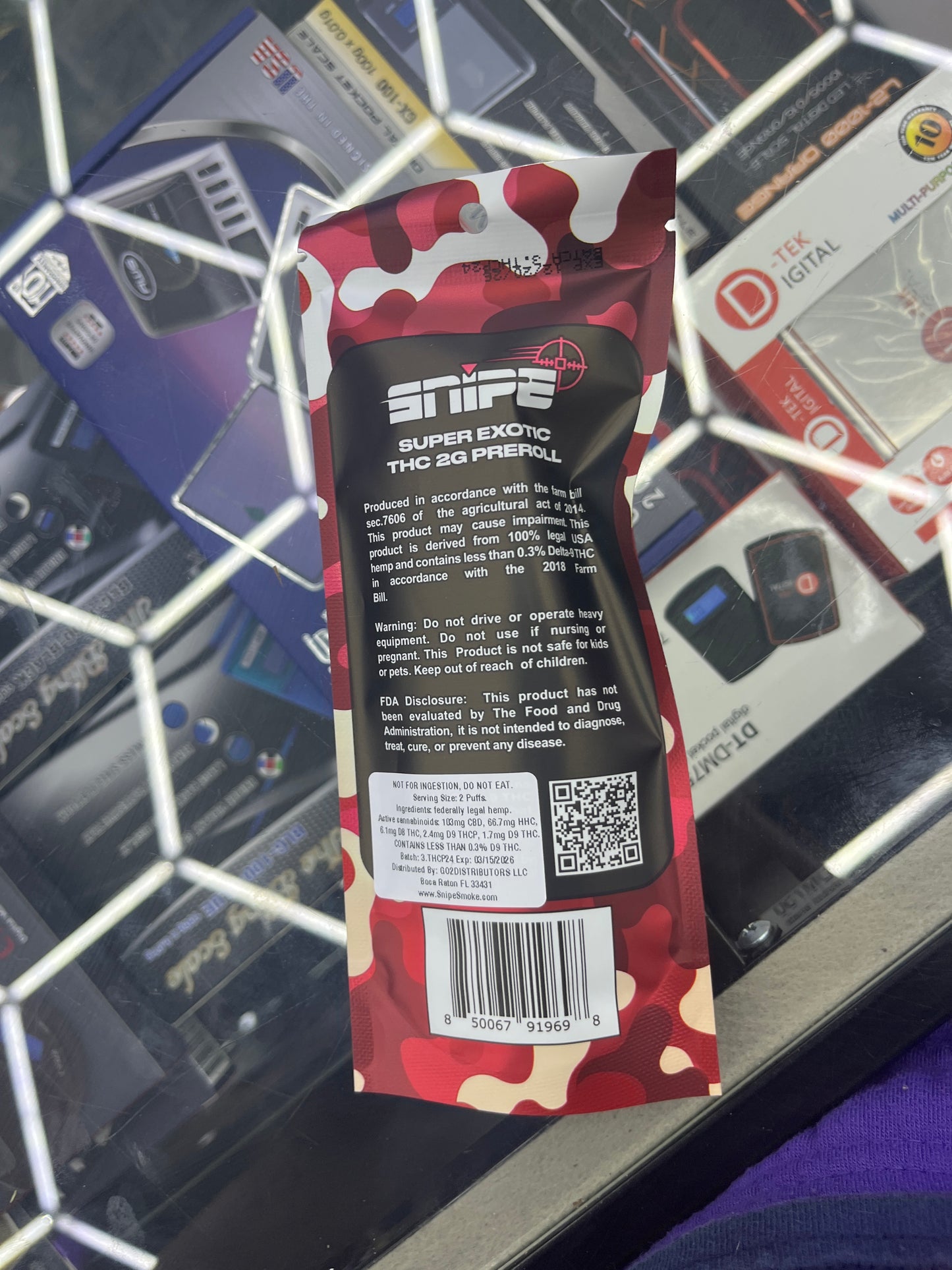 Snipe 2g thca super exotic preroll guerilla og indica