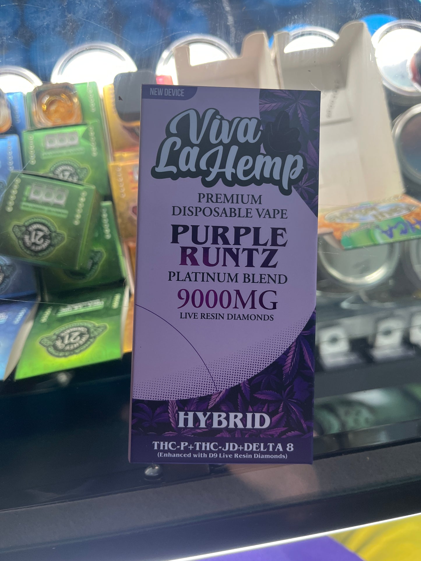 Viva la hemp 9g platinum blend purple runtz indica