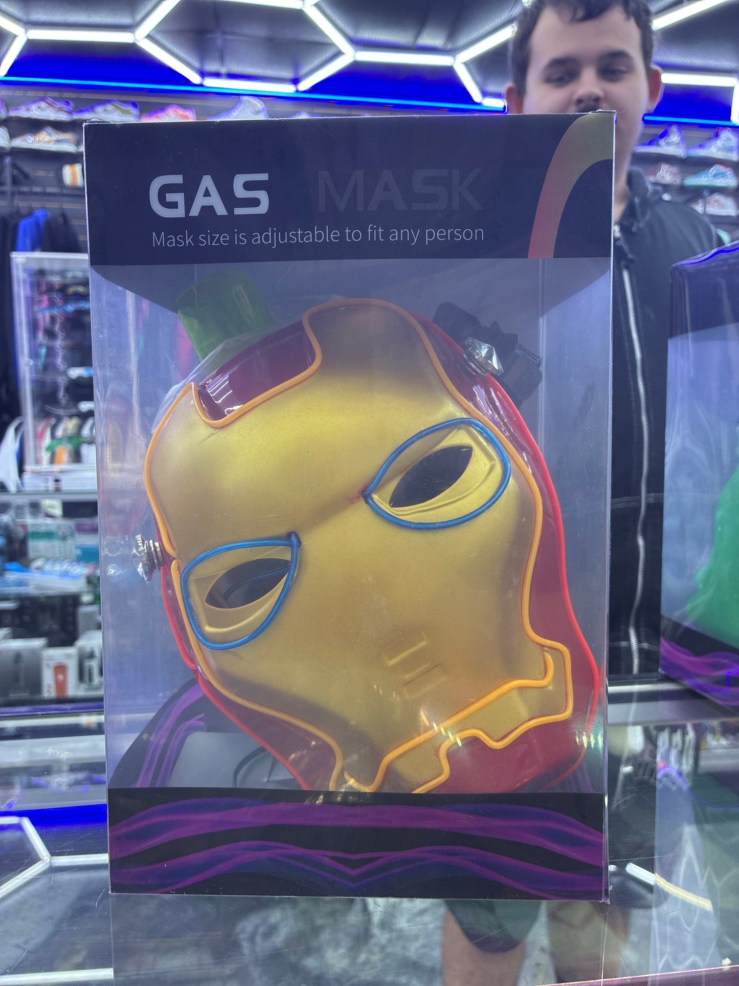 Idgaf led face gas mask
