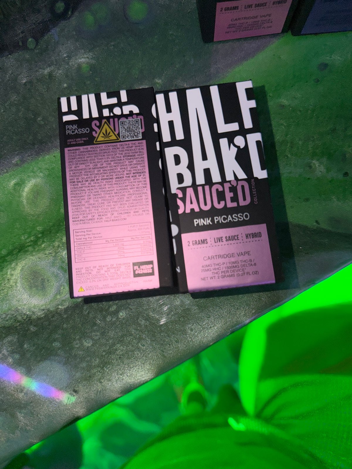 Half bakd 2g live sauce cartridge pink picasso hybrid