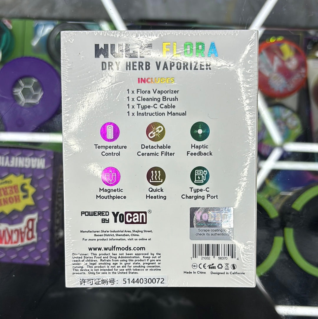 Yocan wulf flora dry herb, vaporizer, limited edition rainbow burnt metal