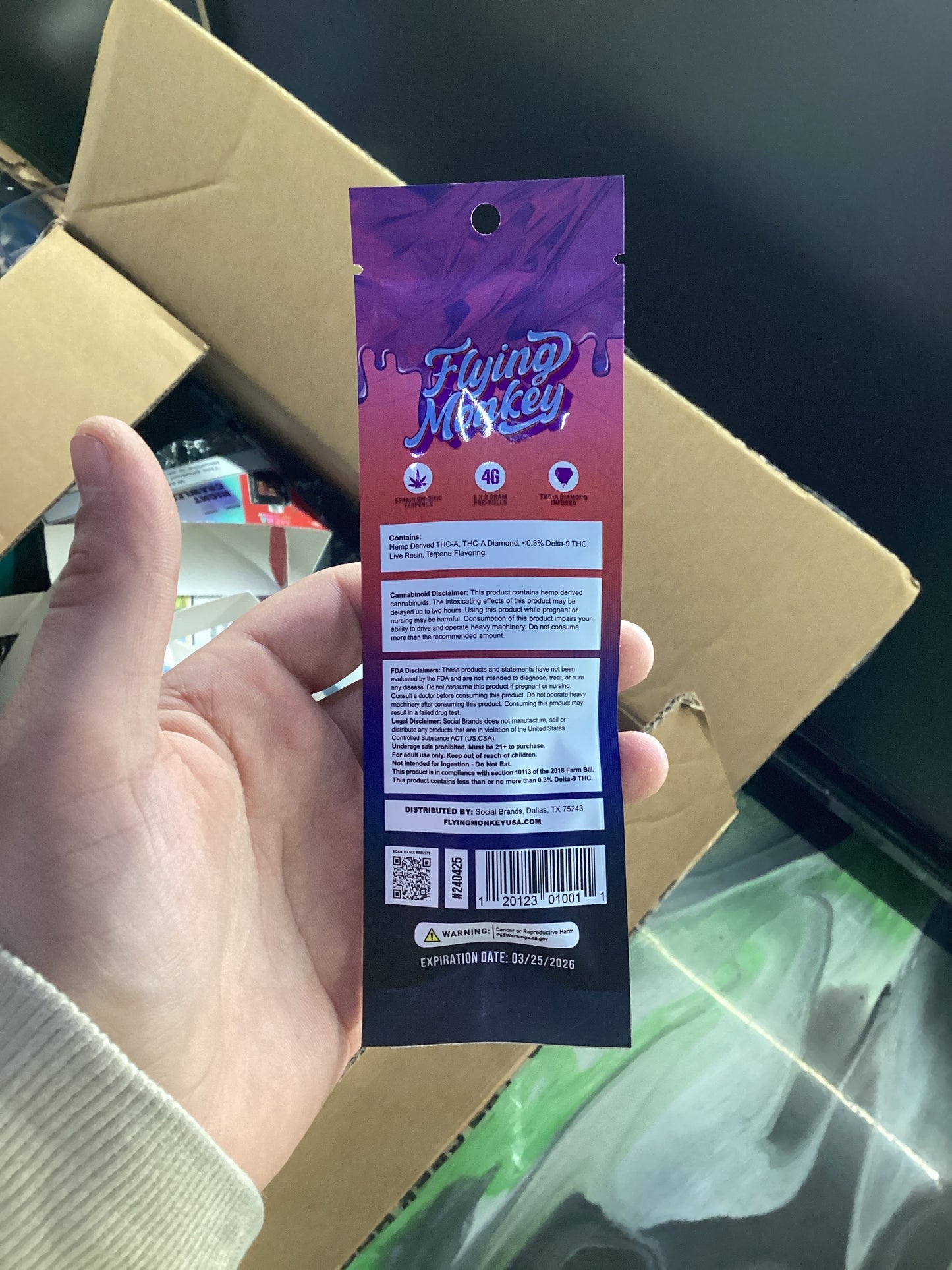 Flying monkey pre rolls thc a grape og sativa