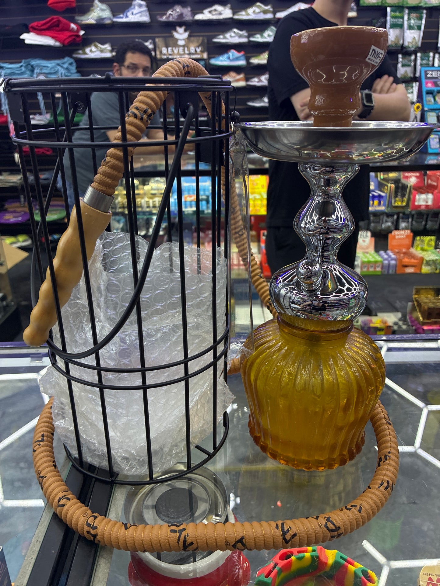 Mya hookah econo w/cage yellow
