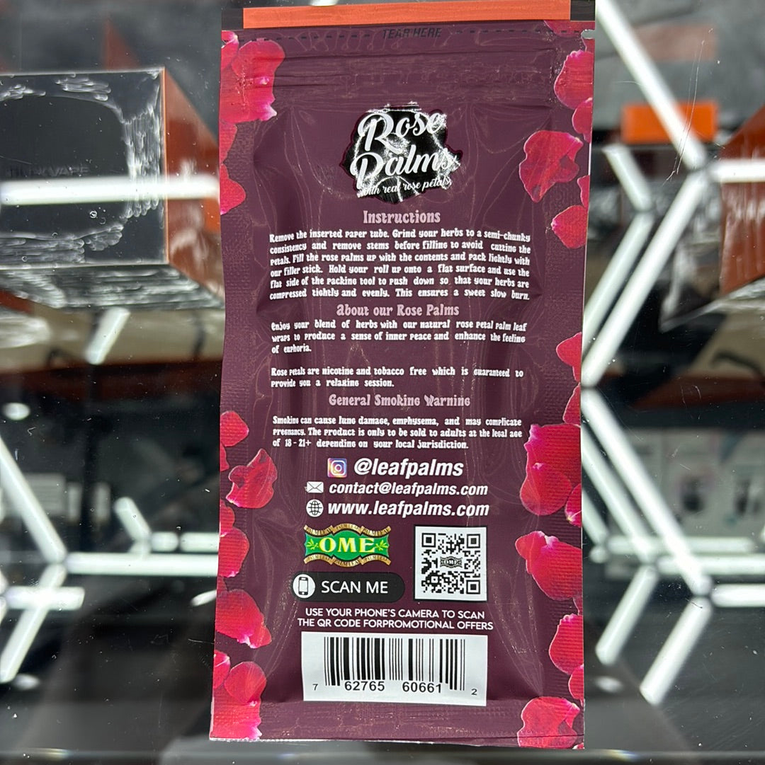 Rose palms original, 3 slim rolls plus 1 stick