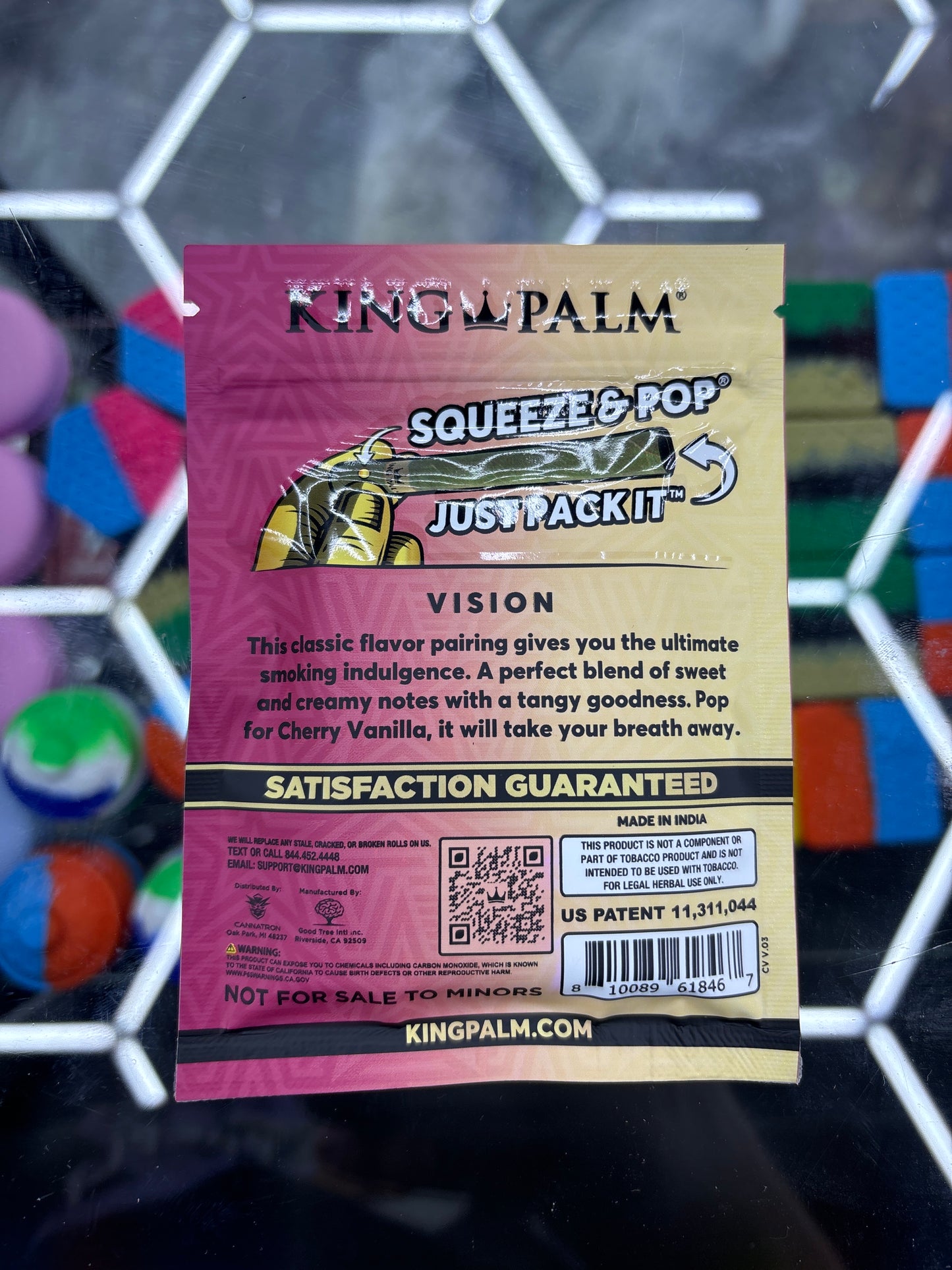 King palm leaf tubes rollies cherry vanilla 0.5 G each 5 pk