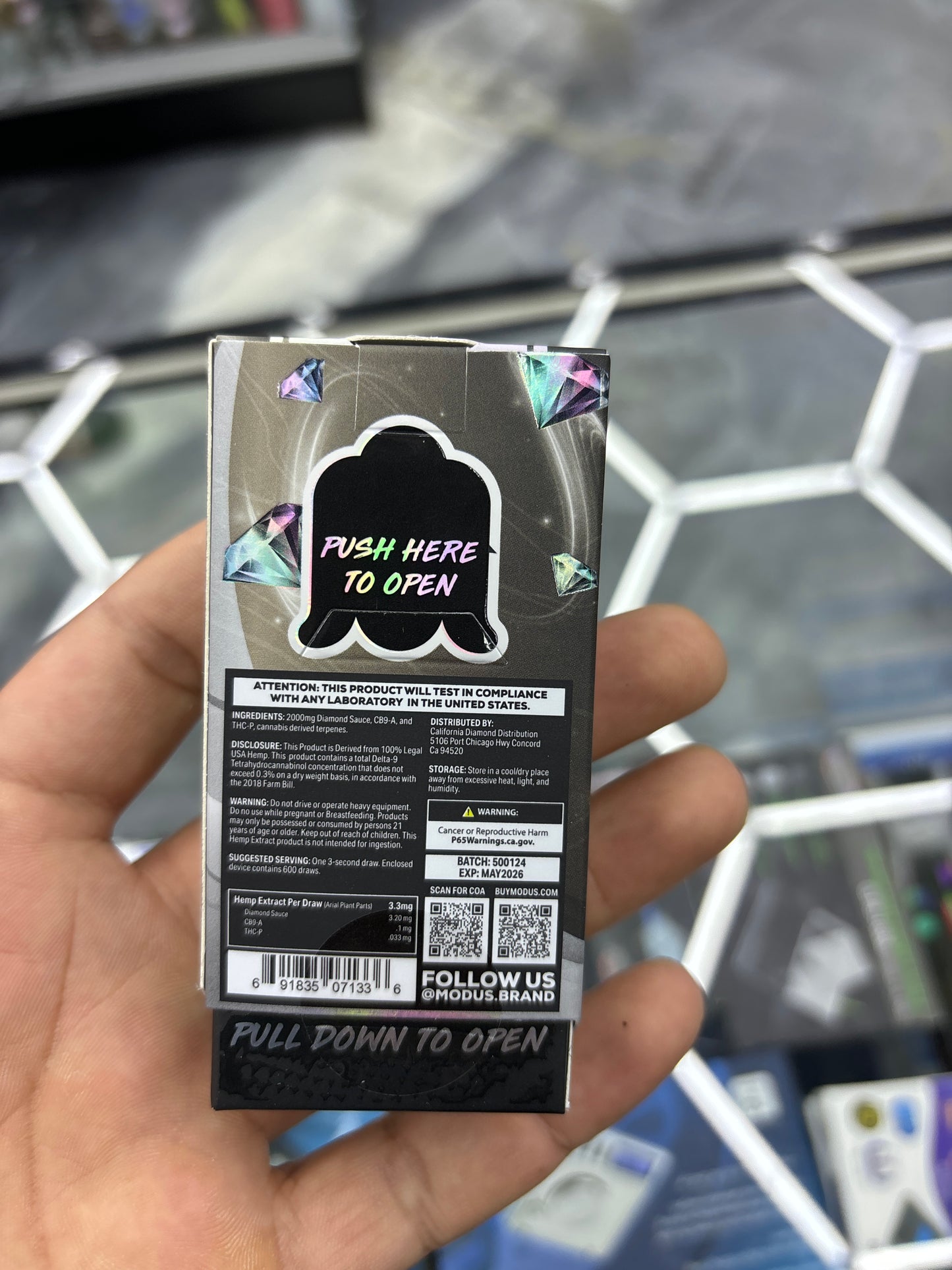 Modus platinum blend dark karma indica 2g cartridge