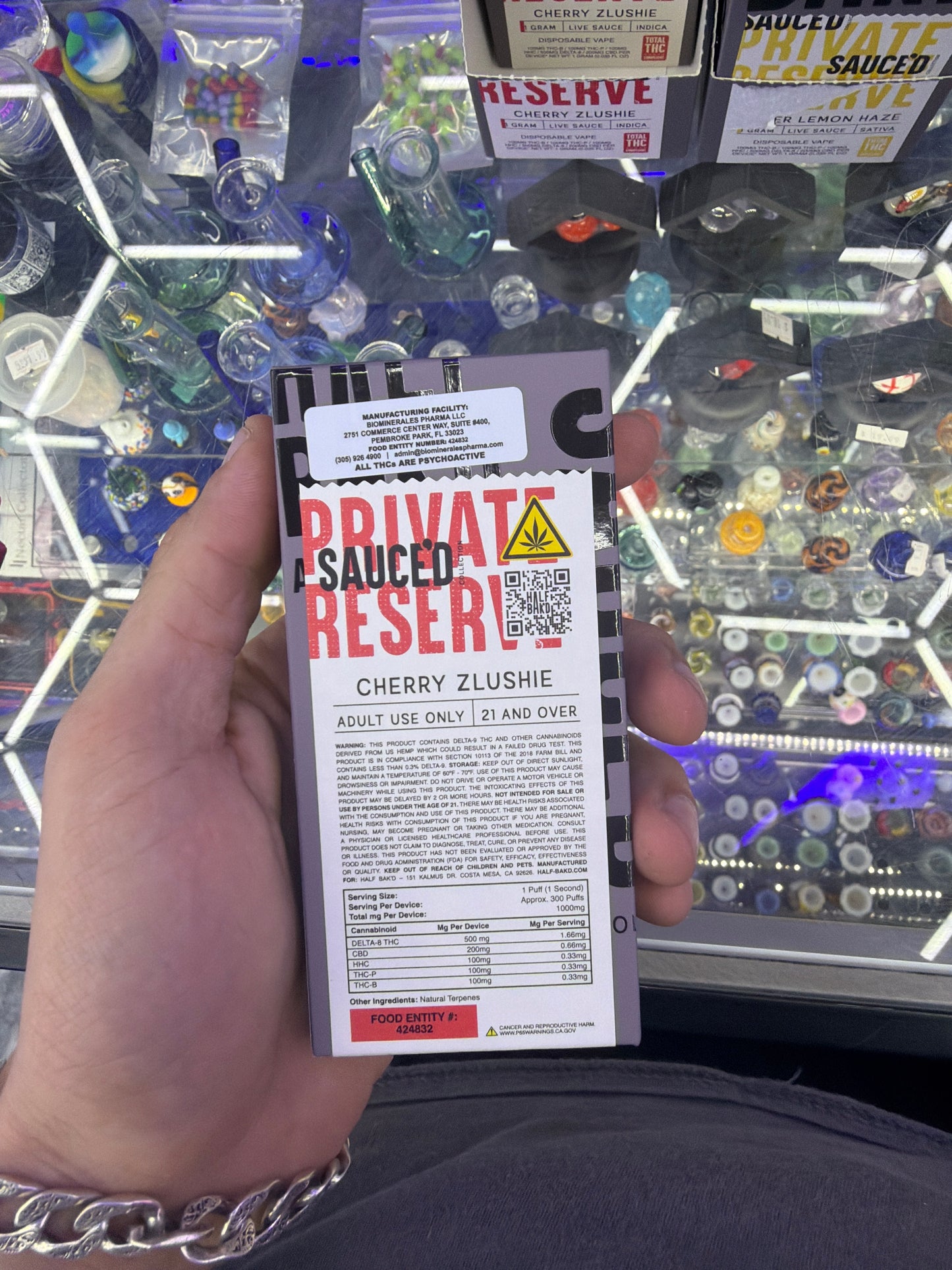 Half Bak’D Private reserve sauced thcp disposa vape 1g Cherry zlushie indica