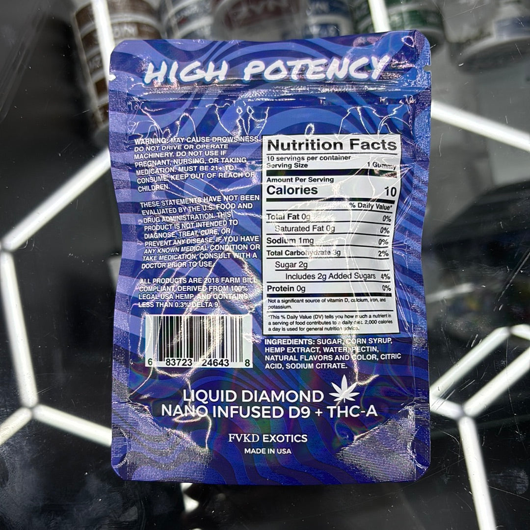 Fvkd exotics blueberry 6000 MG gummy’s