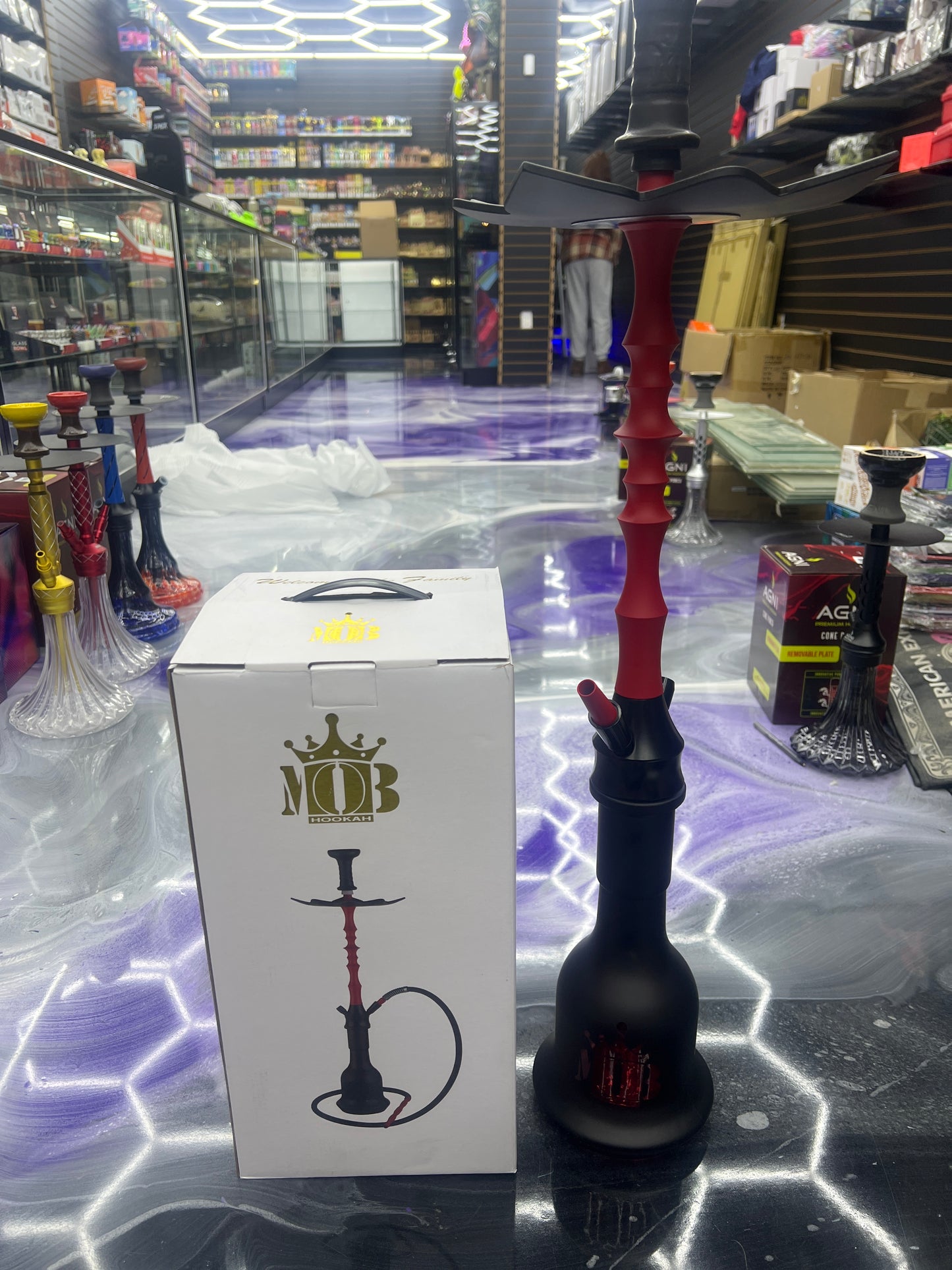 Mob cloud king hookah red
