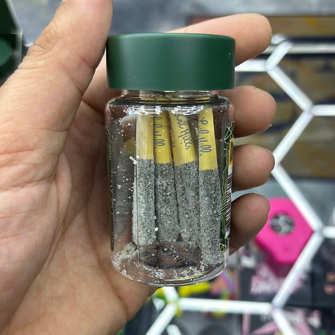 Hidden Hills club lit hills peach, mango punch, hybrid, VVS blend liquid diamond pre-rolls