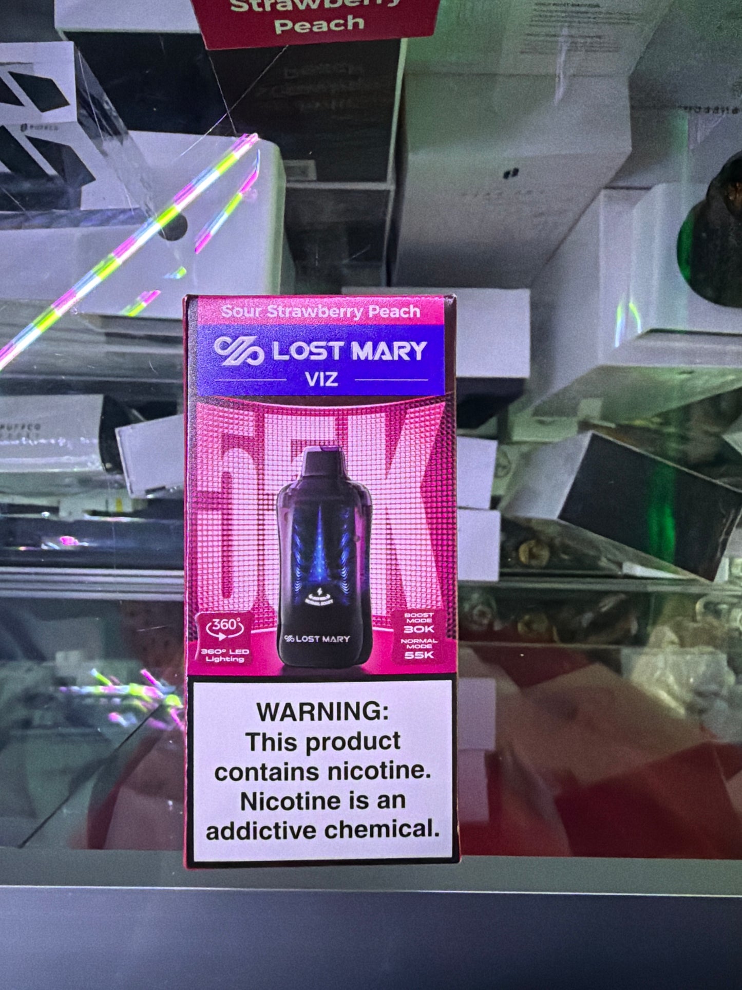 Lost mary Viz 55k hits sour strawberry peach
