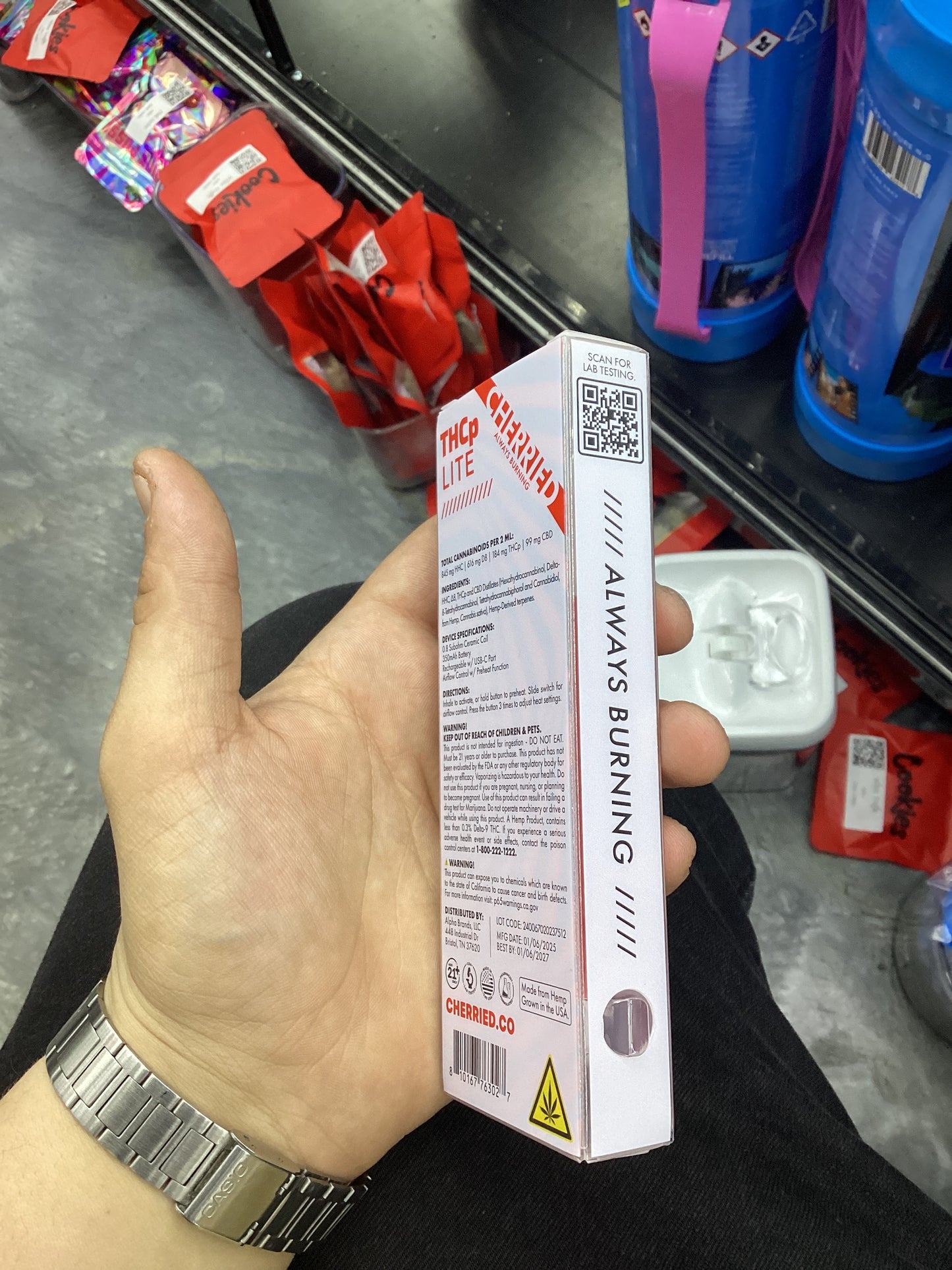 Cherries thcp lite 2g dispo grape ape indica