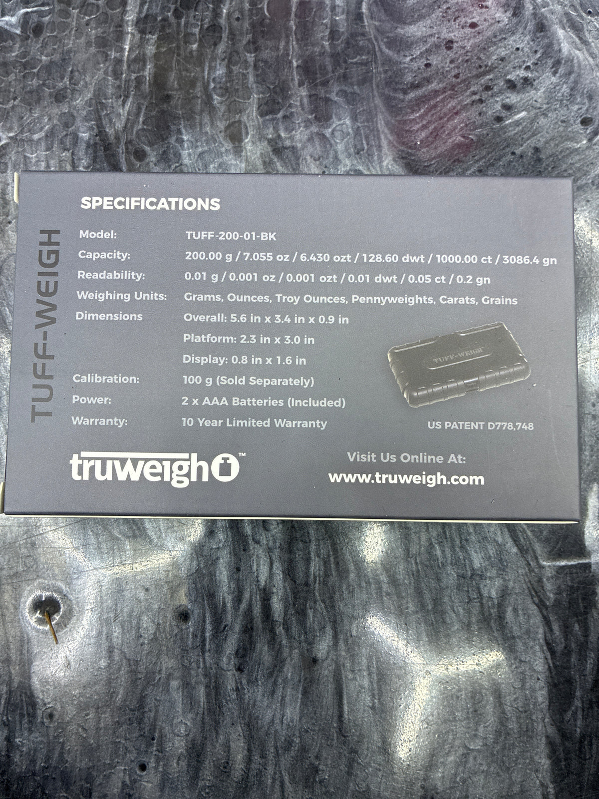 Truweight tuff weight digital mini scale 200gx 0.01g