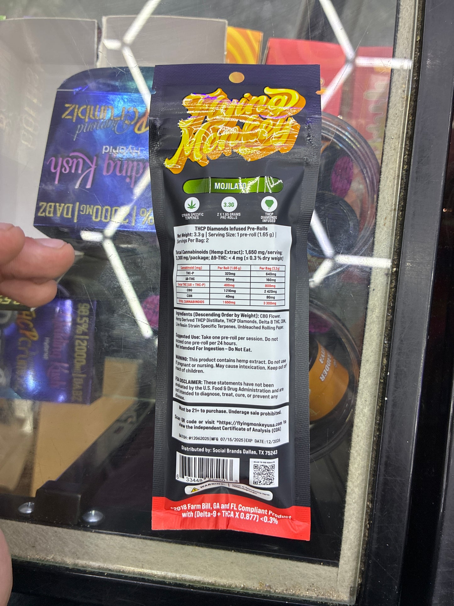 Flying monkey gold rosin enhanced mojilato indica