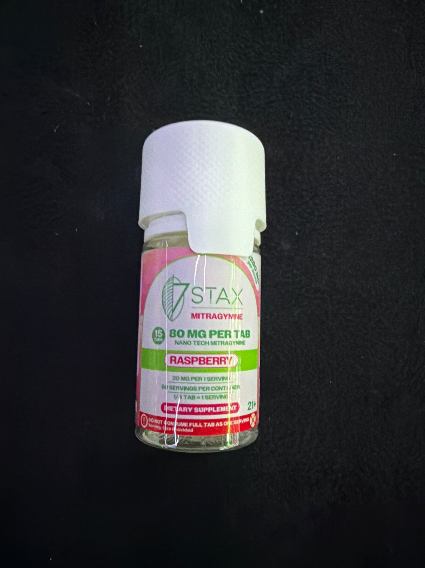 7Stax 15ctx80mg bottle raspberry 1200mg