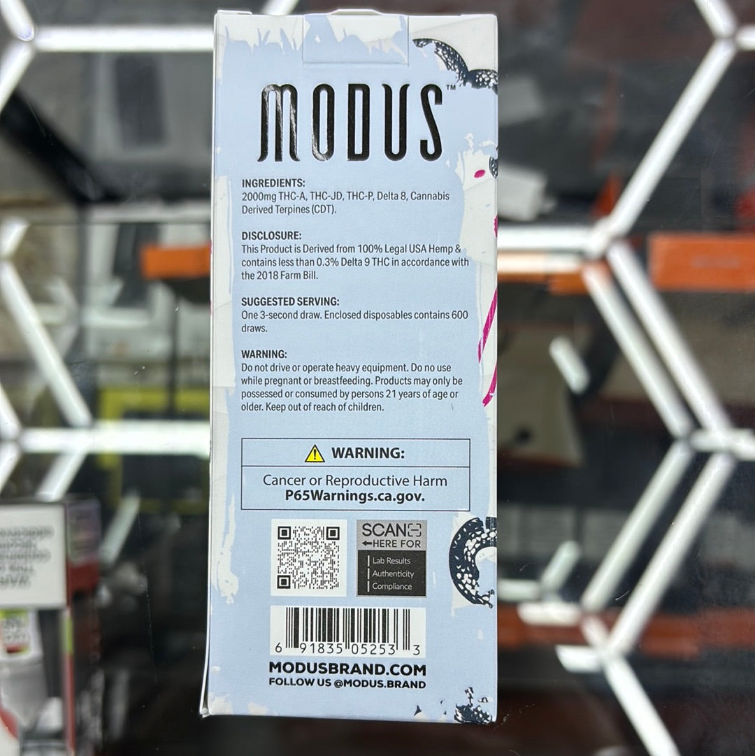 Modus iced out blend princess cut indica 2g disposable
