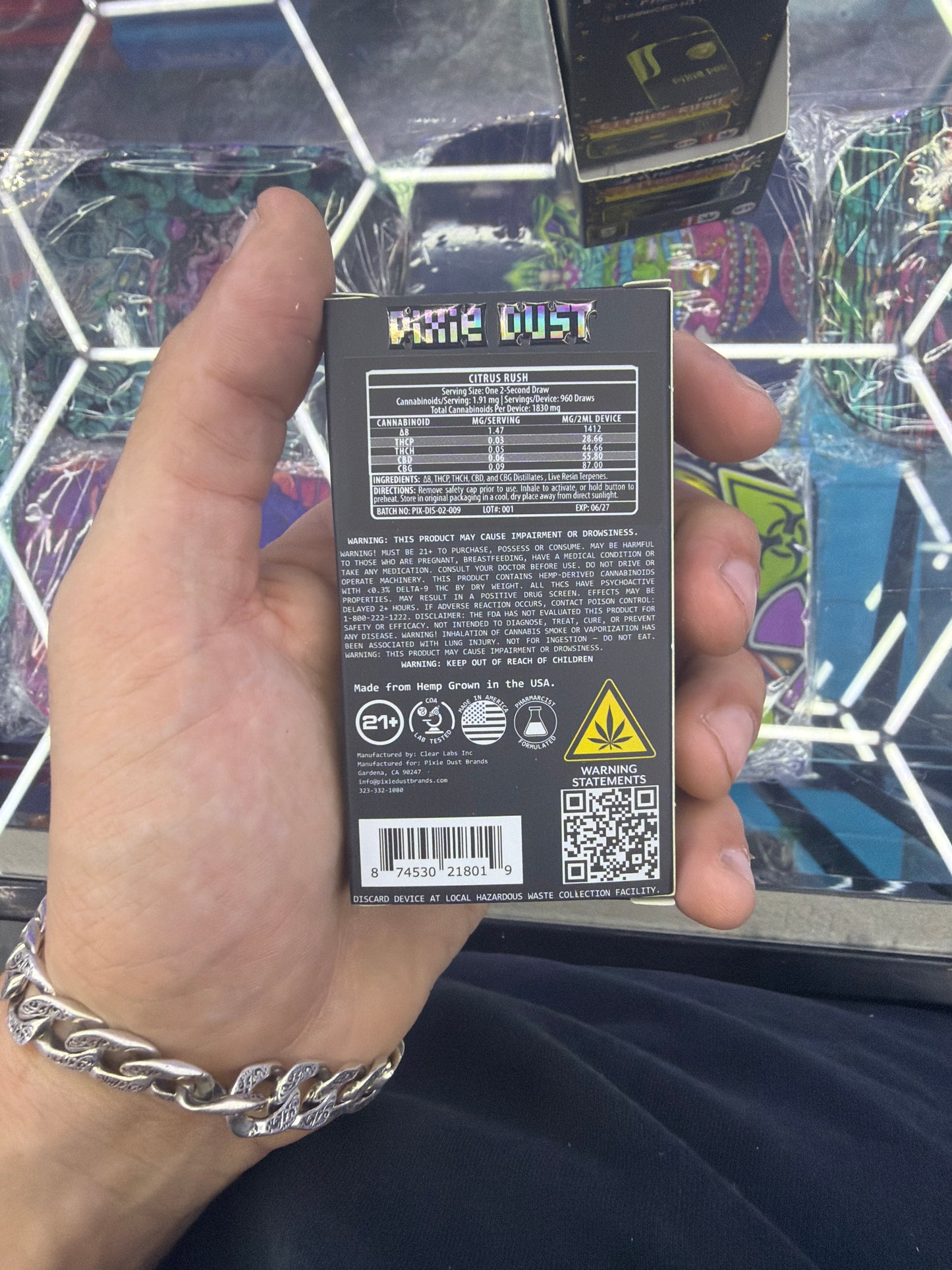 Pixie Pod d8 + thc-p + thc-h 2g Citrus Rush Sativa