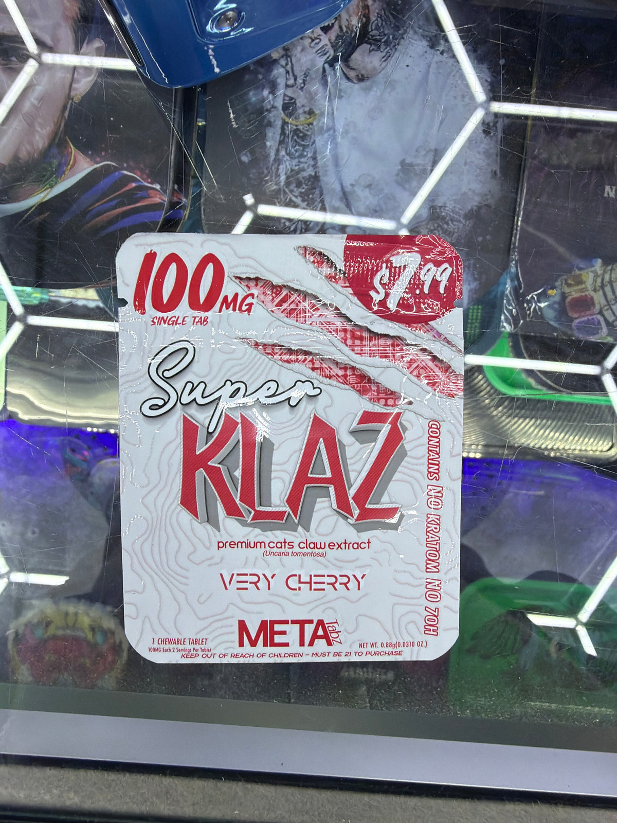 SUPER KLAZ Premium Cats Claw Extract 100mg very cherry