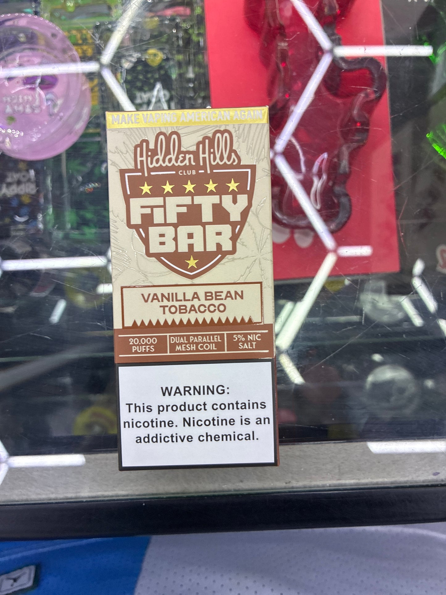 Fifty bar 20K puff vanilla bean tobacco