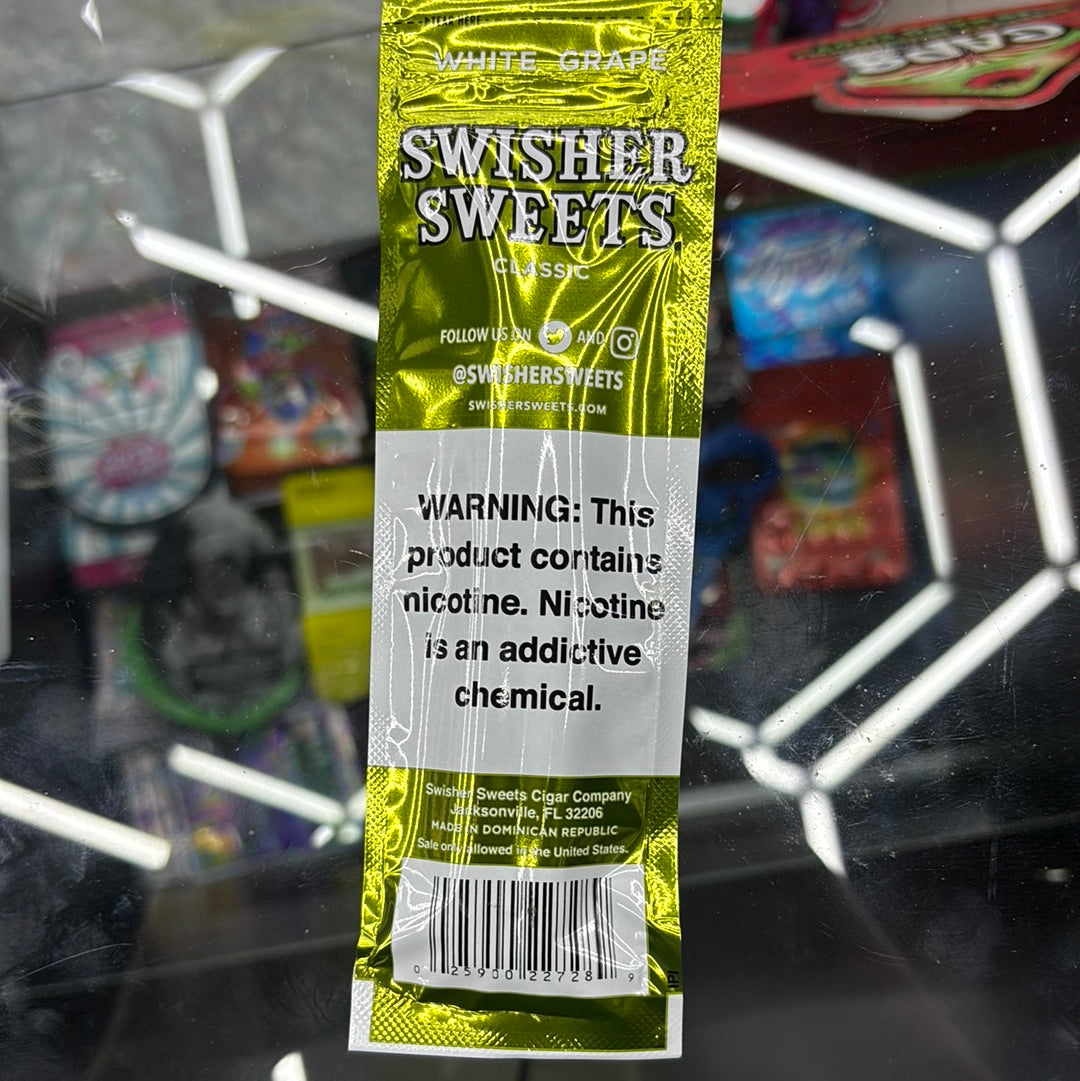 Swisher sweets white grape, cigarillos
