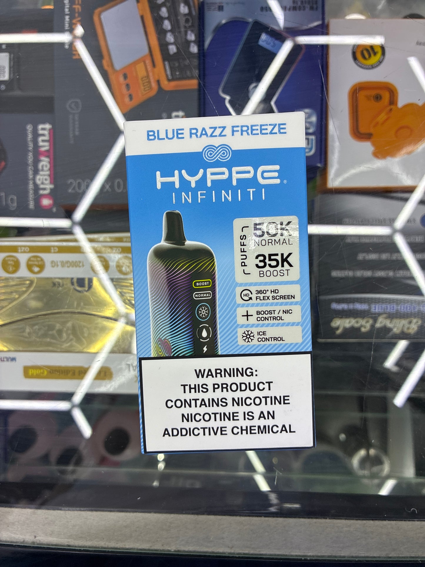 HYPPE INFINITY 50K puffs blue razz freeze