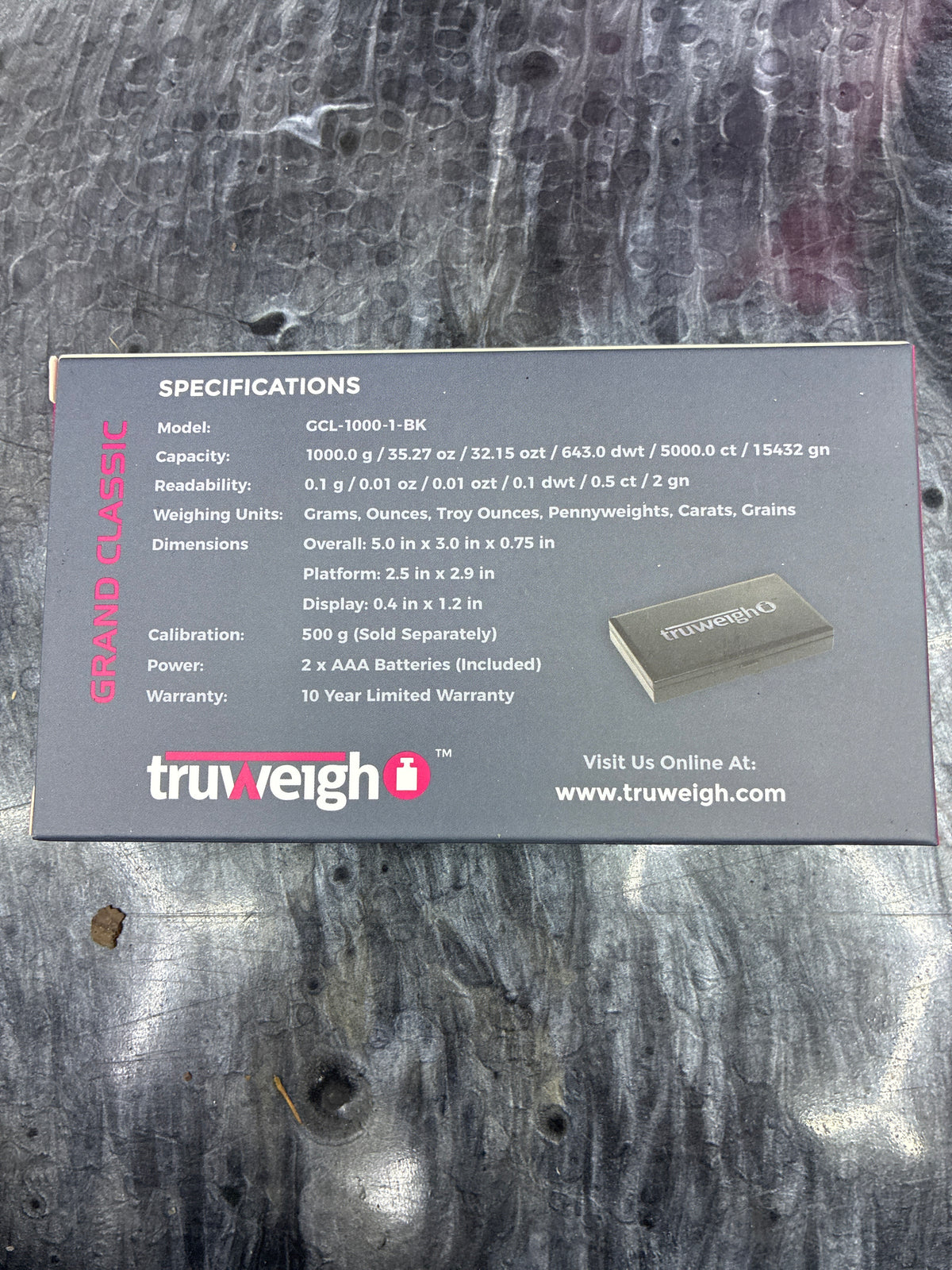 Truweight grand classic digital scale 1000g x 0.1g