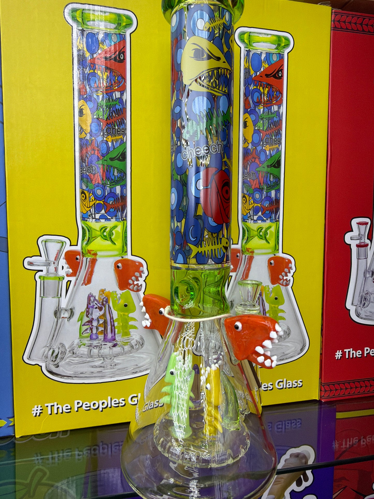 Cheech - Water Pipe - Colorfull Whimsical Shark Themed