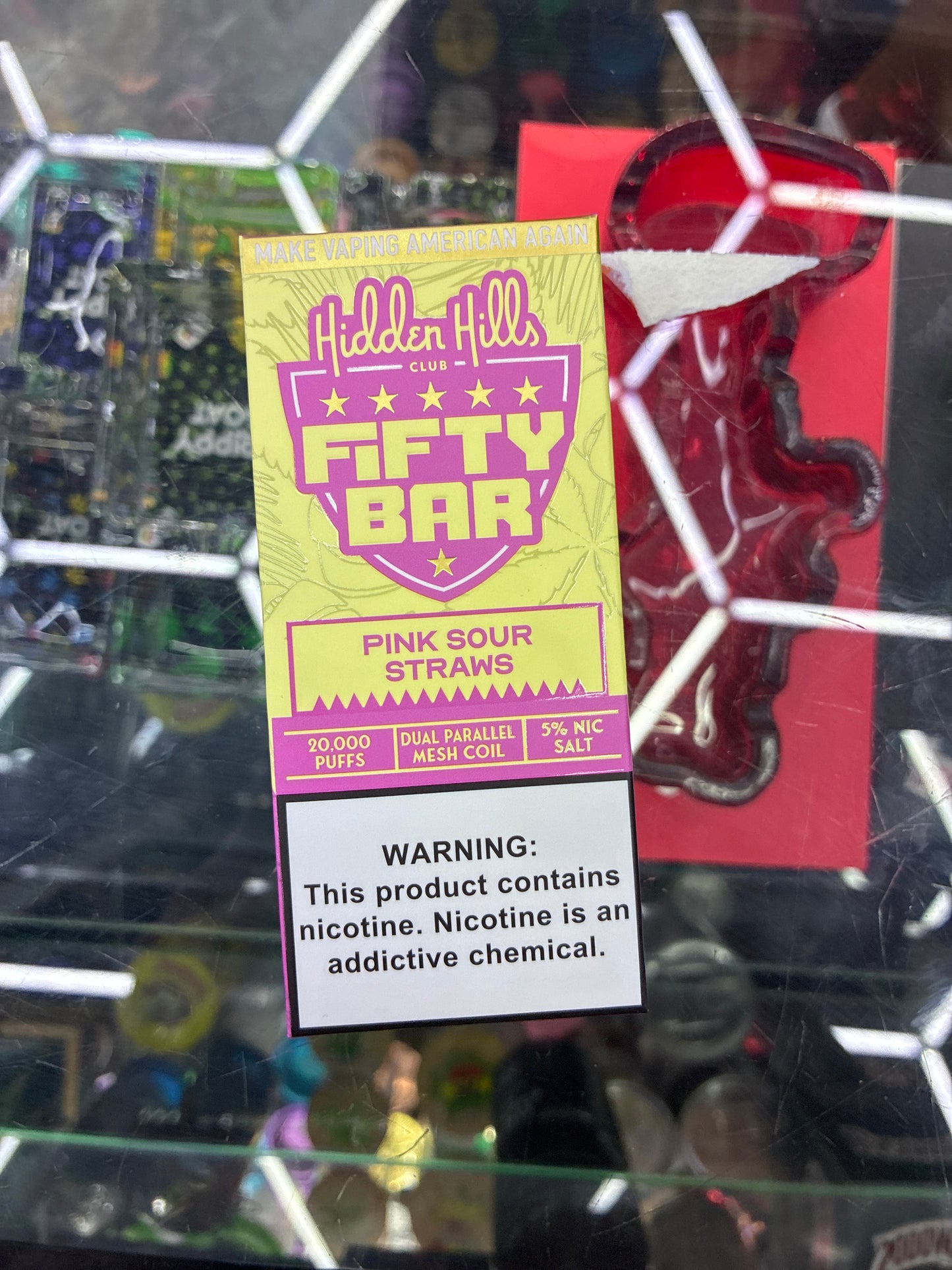 Fifty bar 20K puff pink sour straws