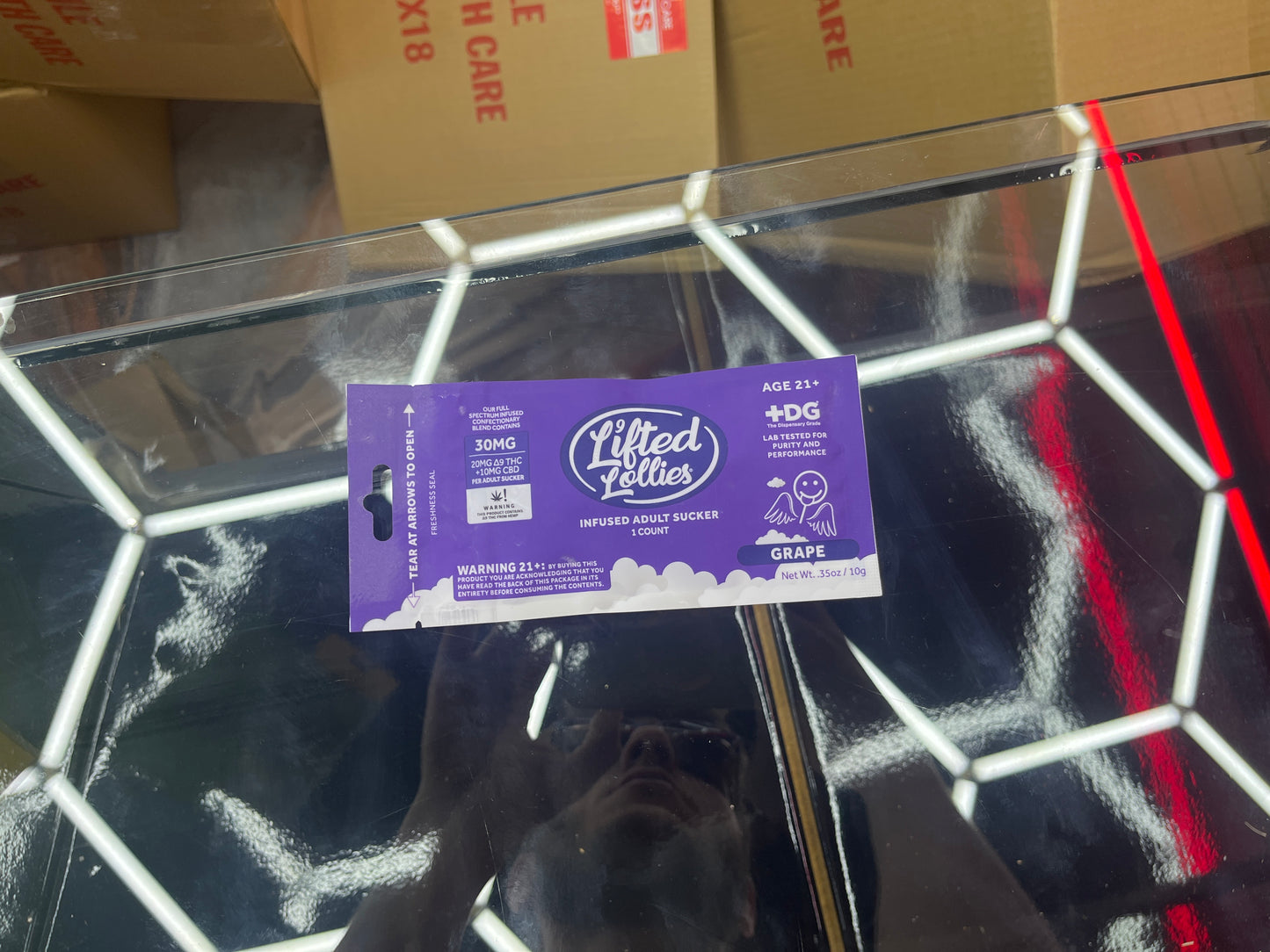 Lifted lollies infused adult sucker grape 30mg