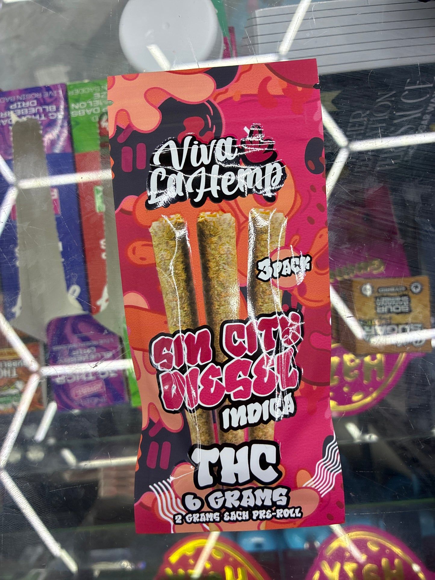 Viva la hemp thca preroll 3ct 6g indica sin city diesel
