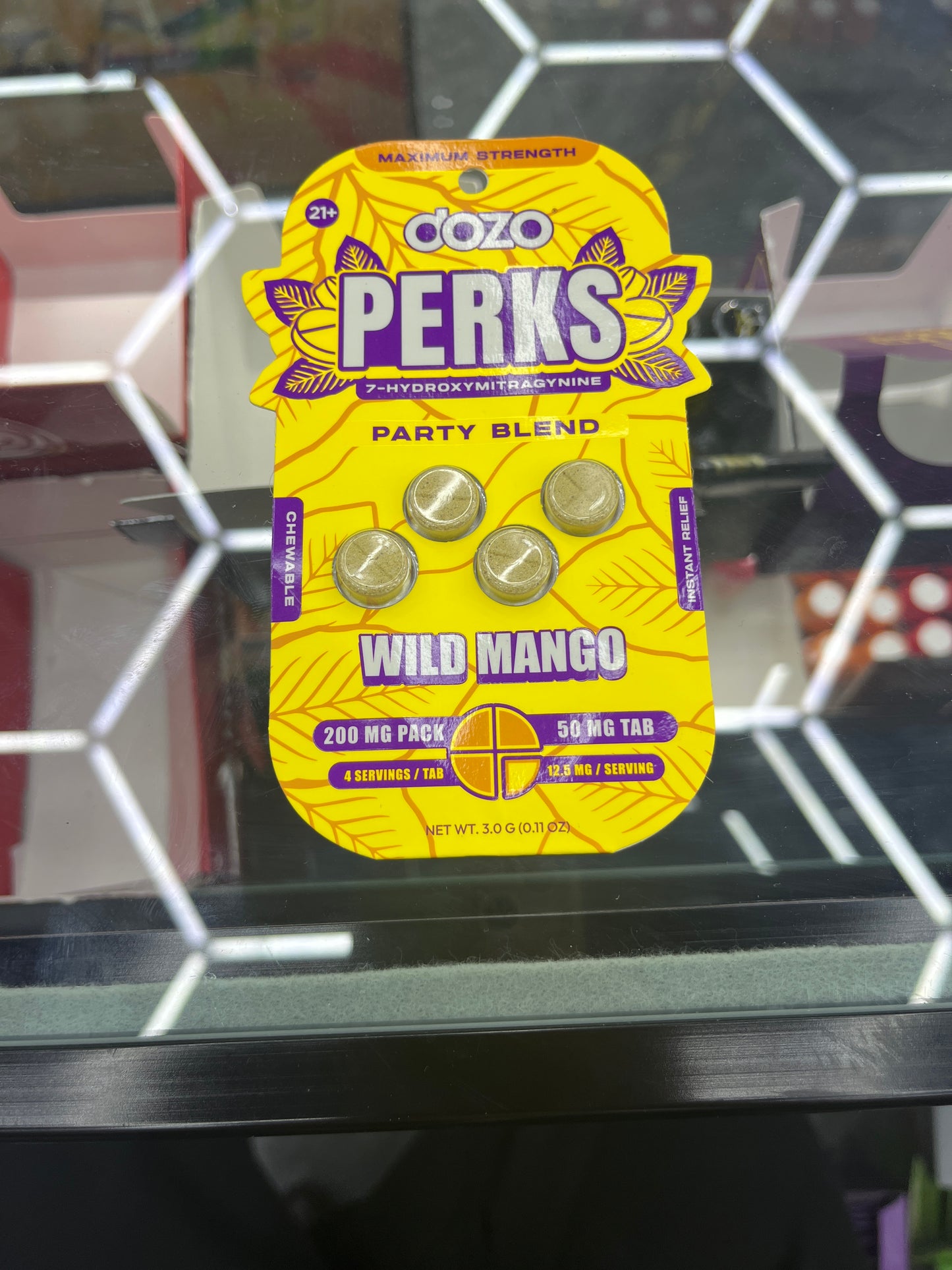 Dozo perk 7-hydromitragynine 200mg/50mg serving party blend wild mango