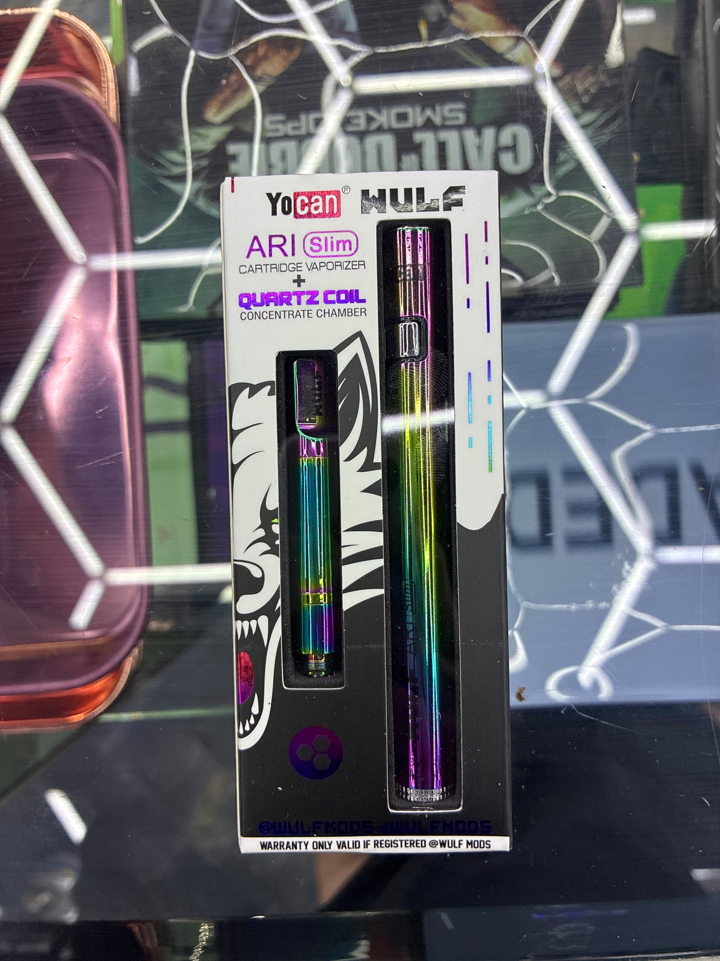 YouCan Ari Slim cartridge vaporizer + quartz coil concentrate rainbow