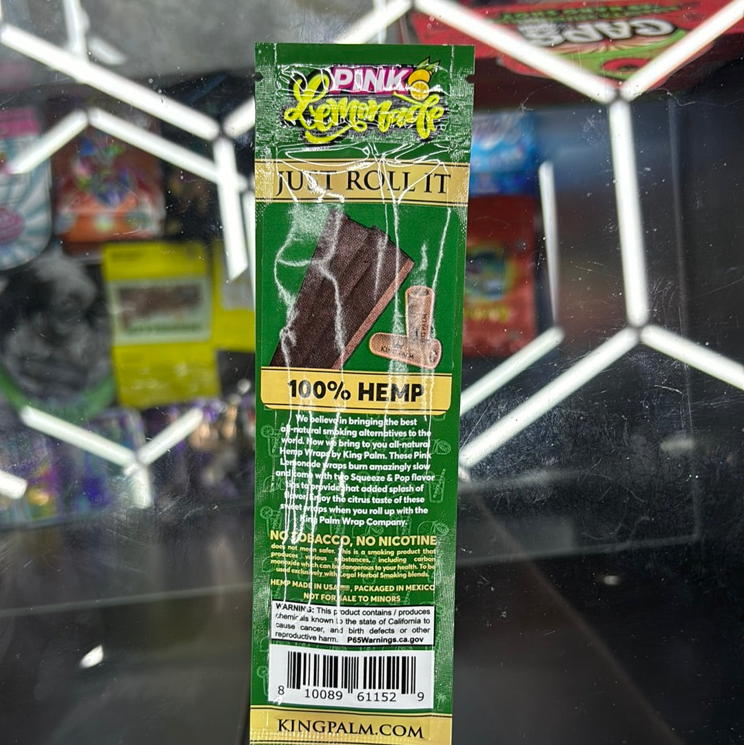 King palm hemp wraps, pink lemonade