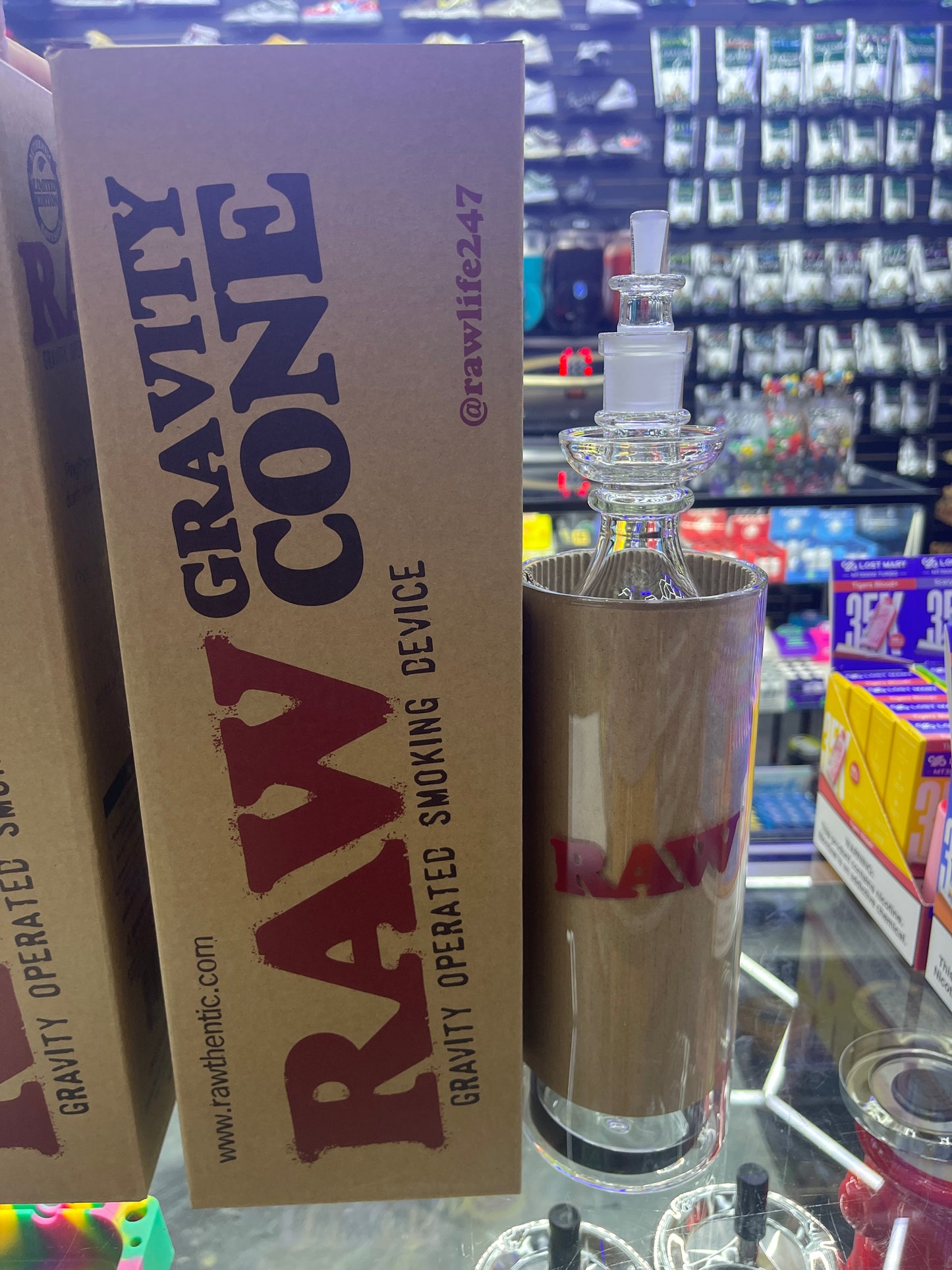 Raw gravity cone