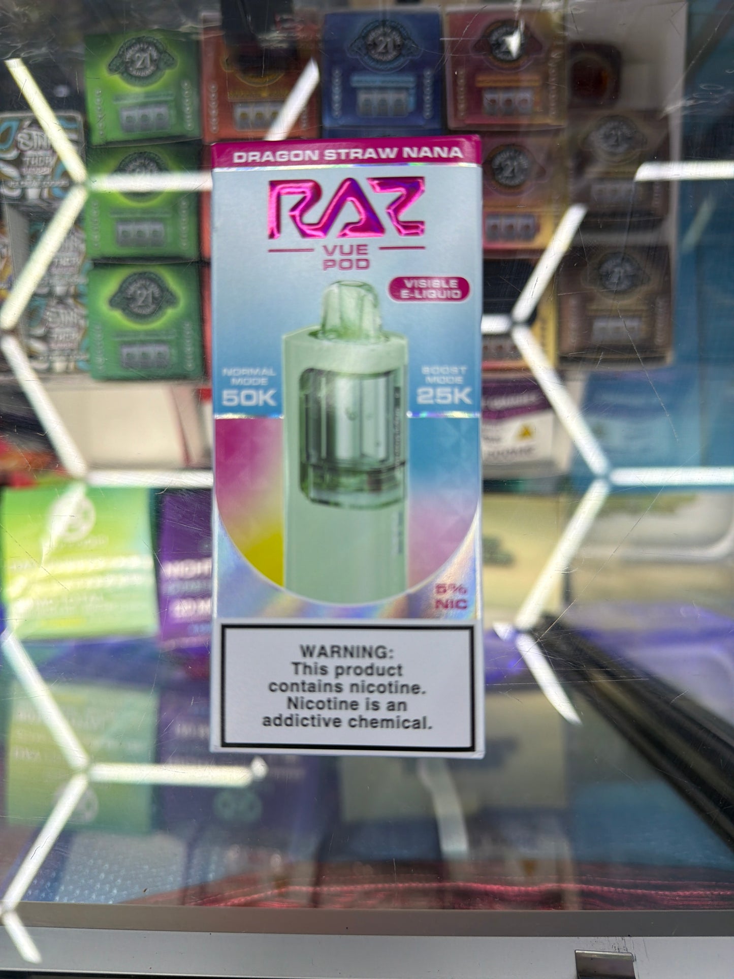 Raz Vue Pod 50k puff disposable Dragon Strawnana