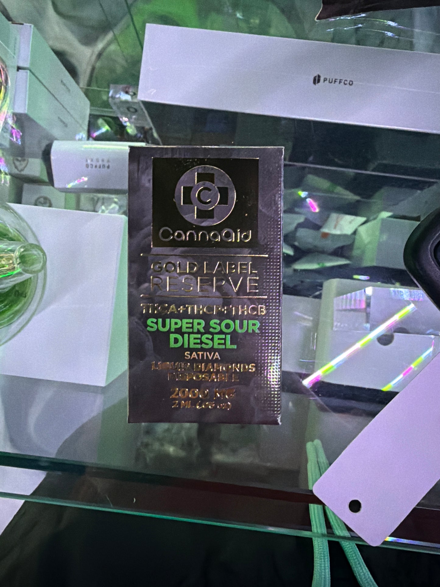 Cannaaid Gold Label Reserve THCA+THCP+THCB Disposable 2ML SUPER SOUR DIESEL SATIVA