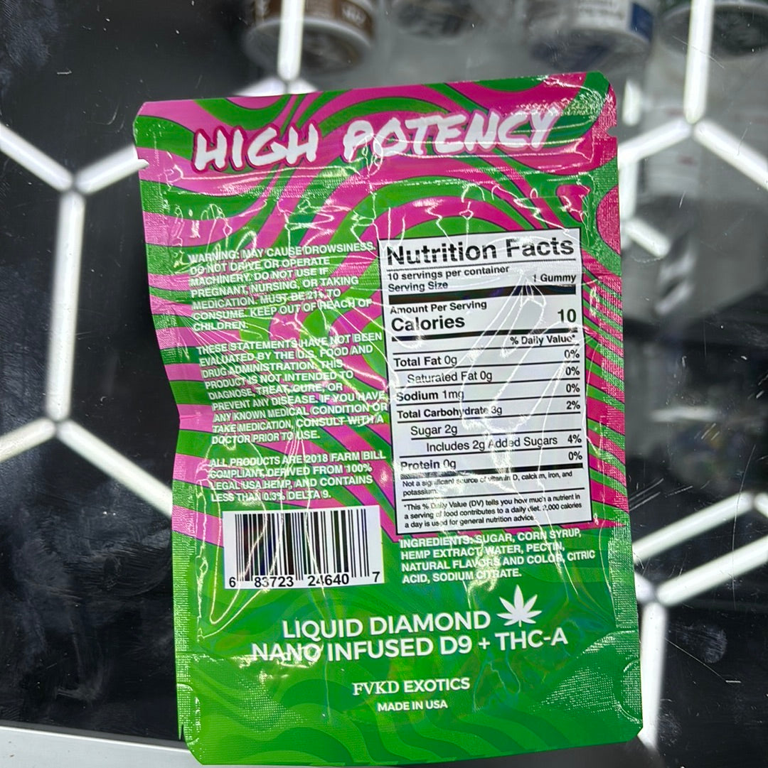 Fvkd exotics watermelon 6000 MG gummy’s