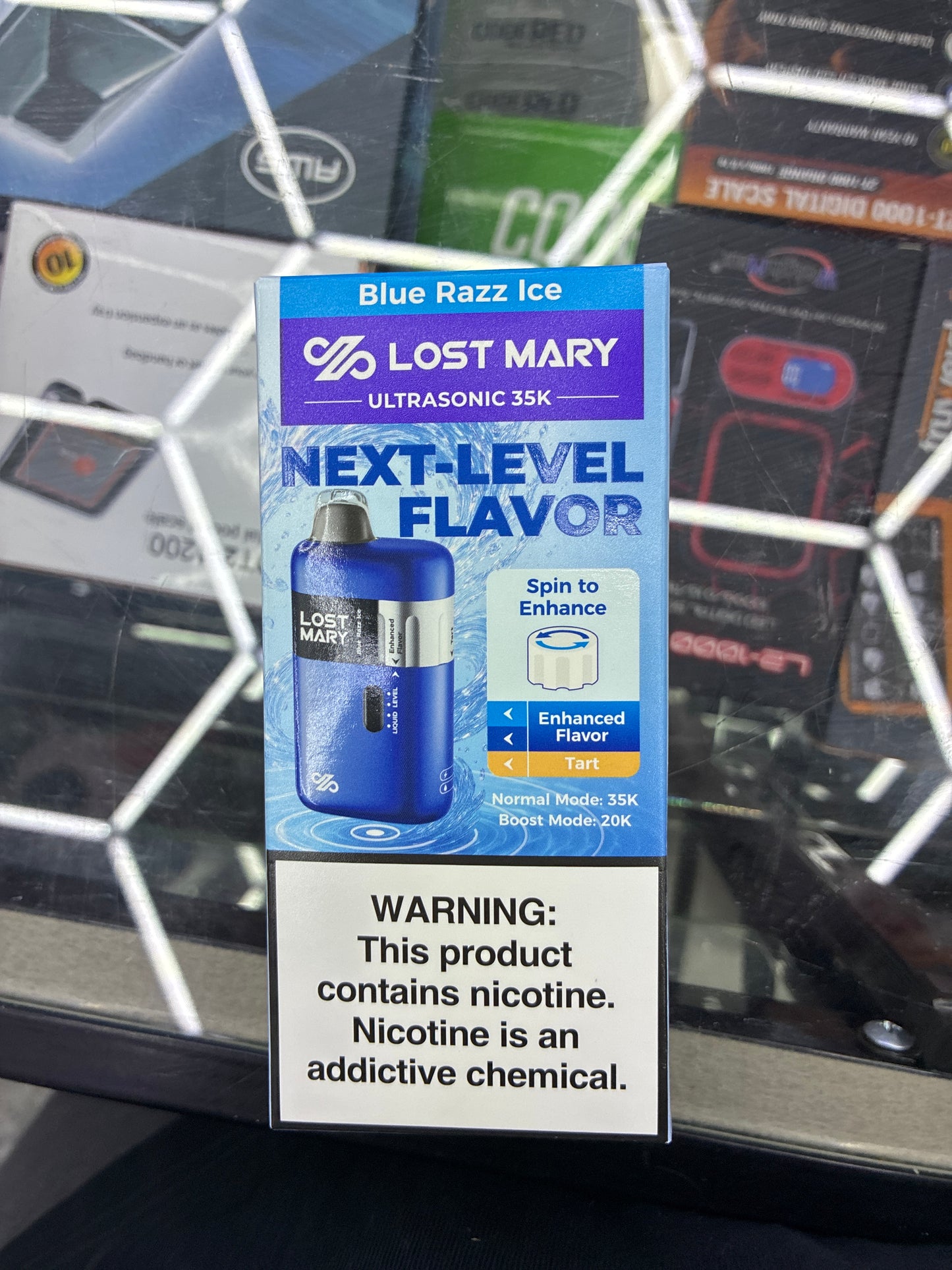 Lost Mary ultrasonic 35k next level flavor blue razz ice