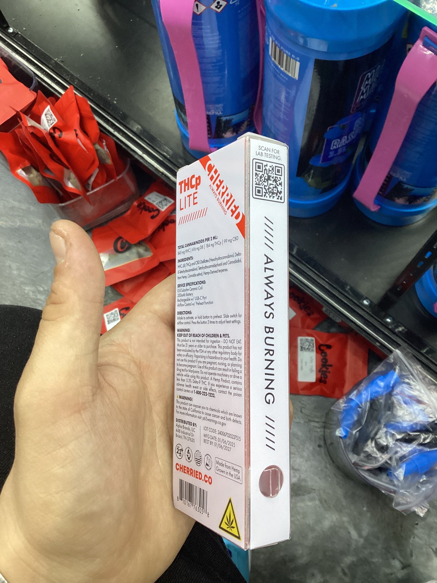 Cherries thcp lite 2g dispo Jack the Ripper sativa