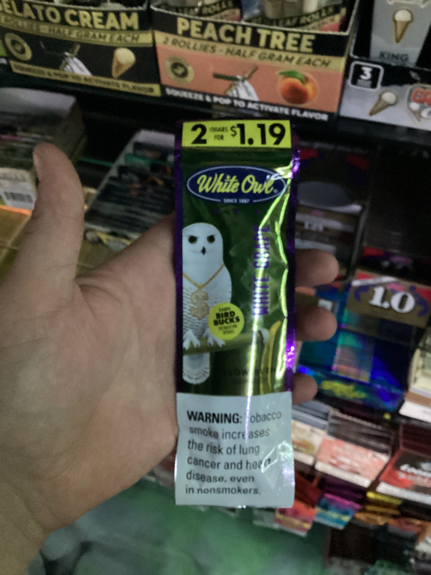 White owl white grape cigarillos